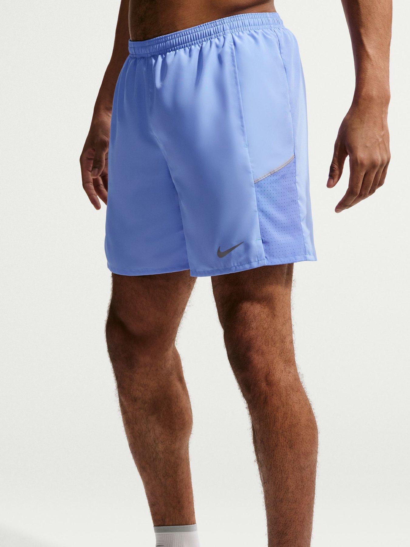 Nike Mens Running Miler Dri-Fit 7 Inch Brief Lined Shorts - Blue