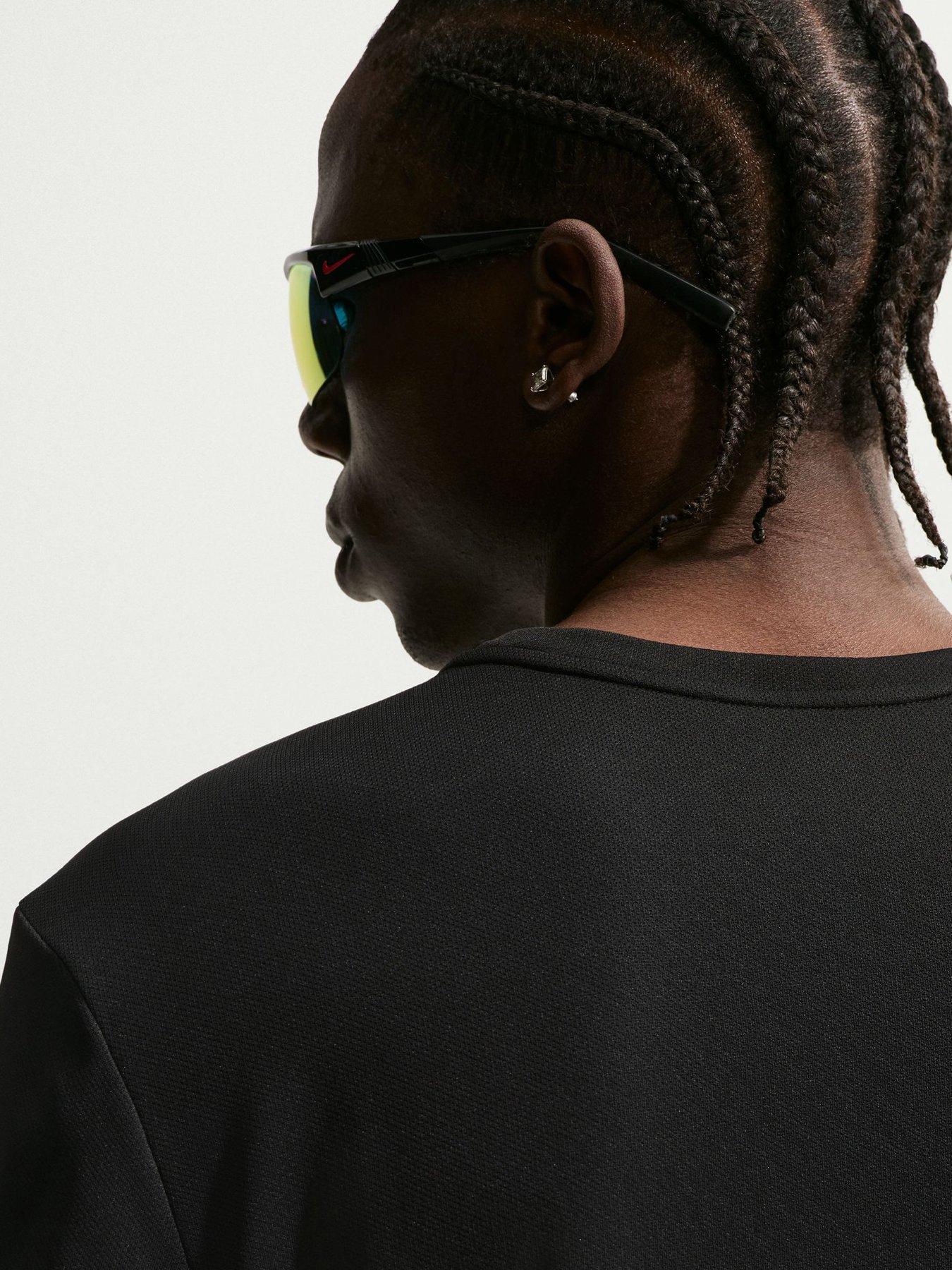 Image 5 of 6 of Nike Mens Miler Dri-FIT UV Running Short Sleeve Top - Black