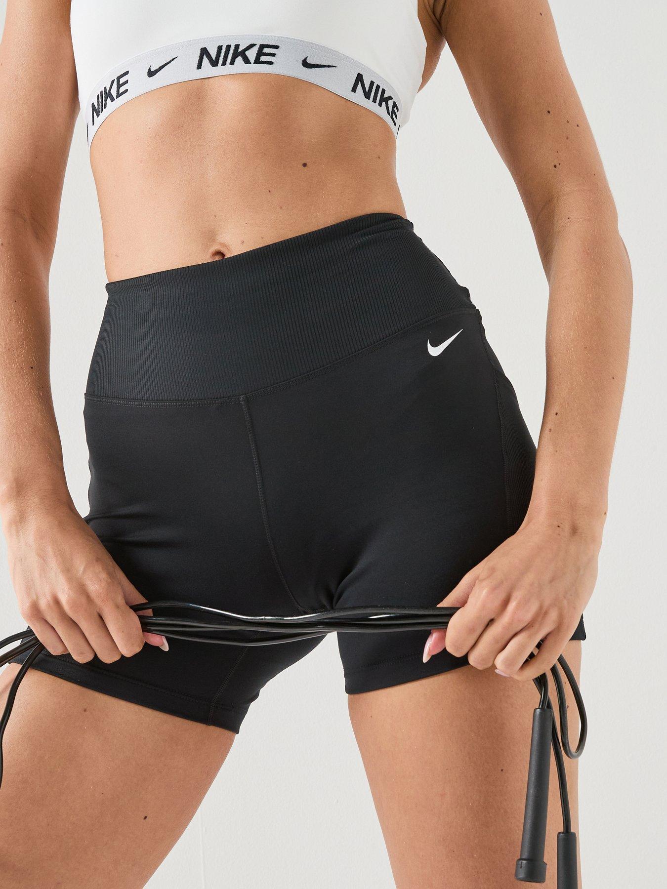 Nike Womens Training High Waisted 5 Inch Biker Shorts - Black