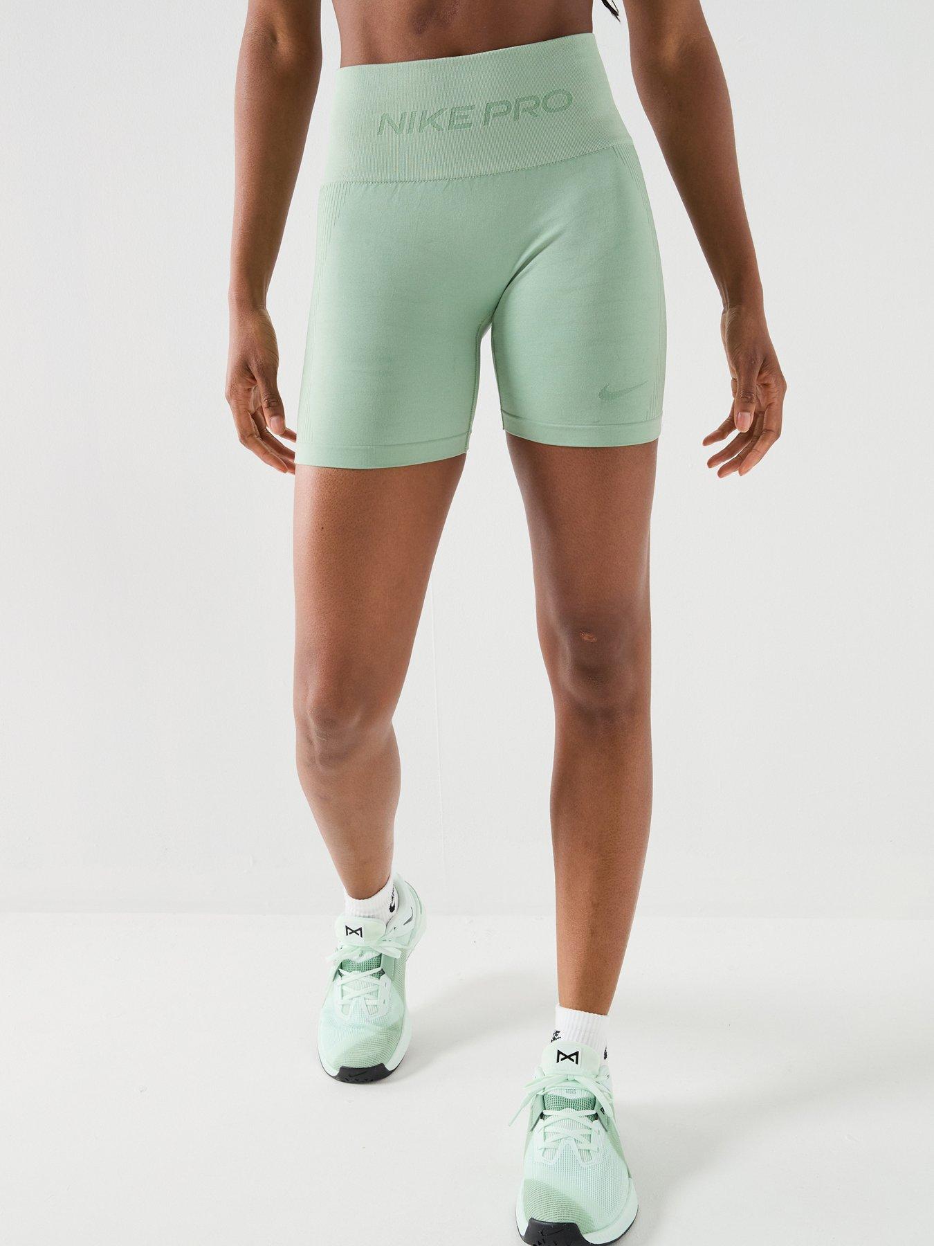 Nike Womens Training Dri-FIT High Waisted 5 Inch Biker Shorts, Steam, Size S, Women