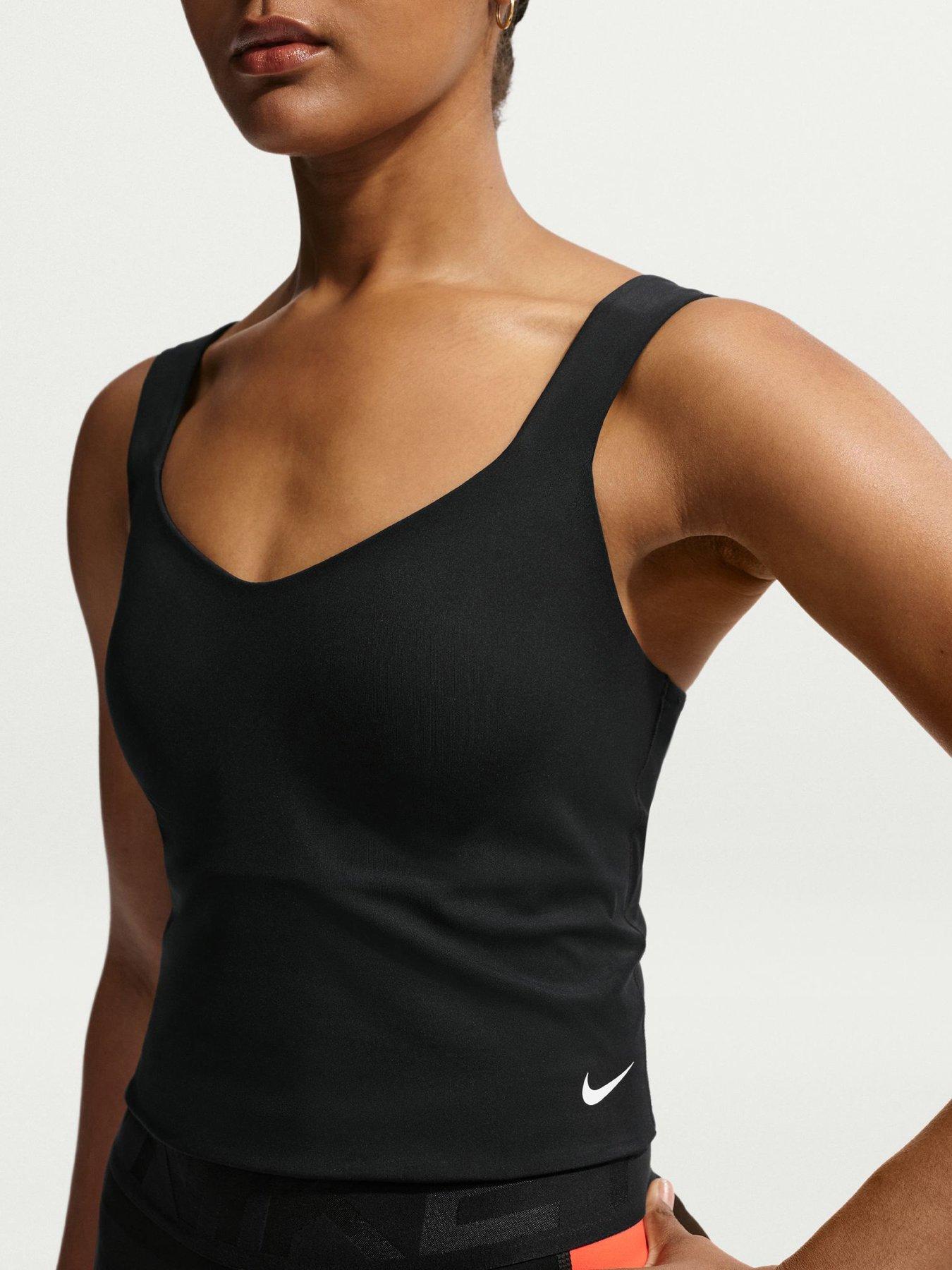 Nike Womens Training Pro Sculpt Bra Tank, Black/White, Size Xs, Women