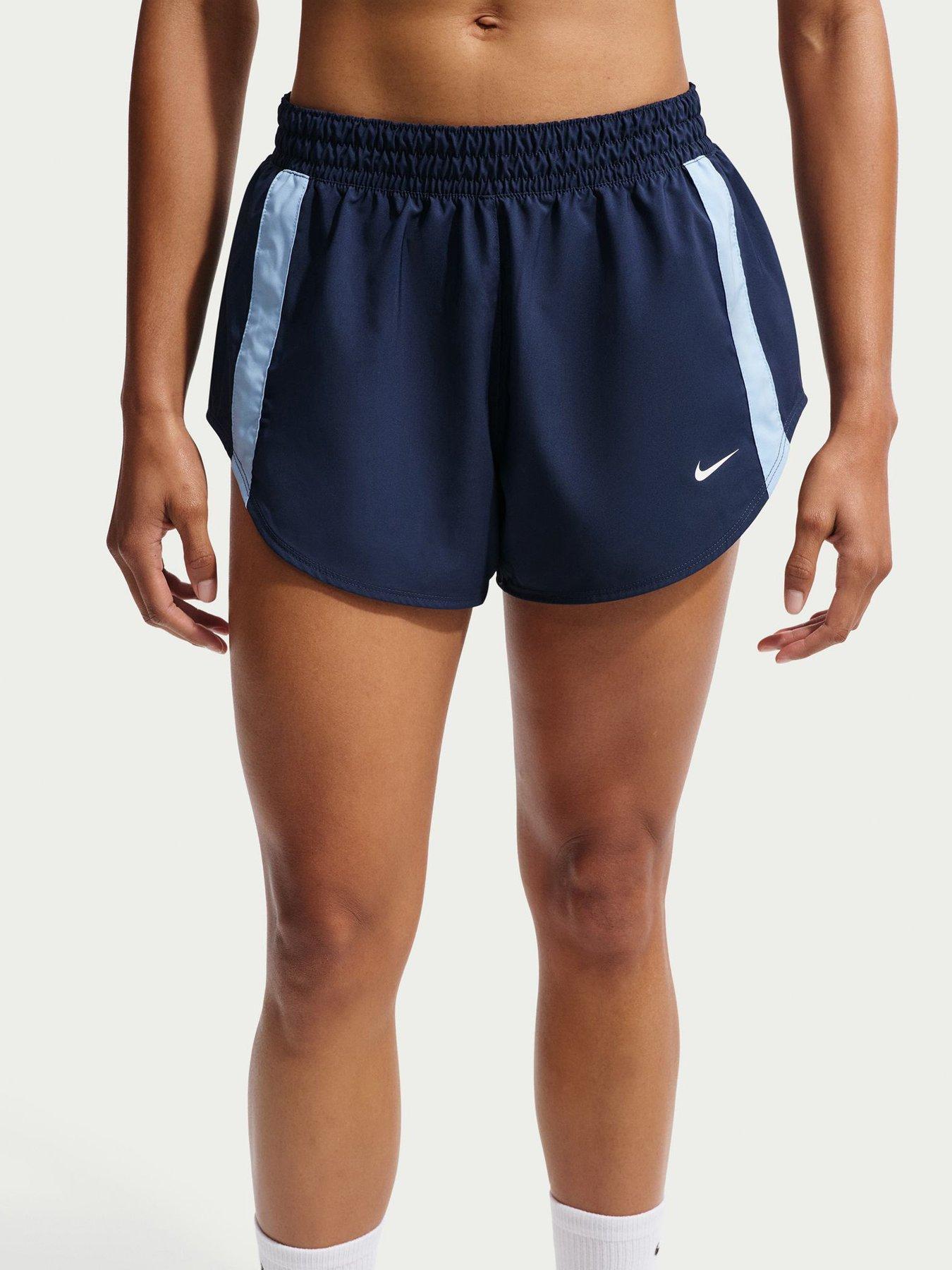 Nike Womens Training One Dri-FIT Brief Lined Woven Shorts - Navy
