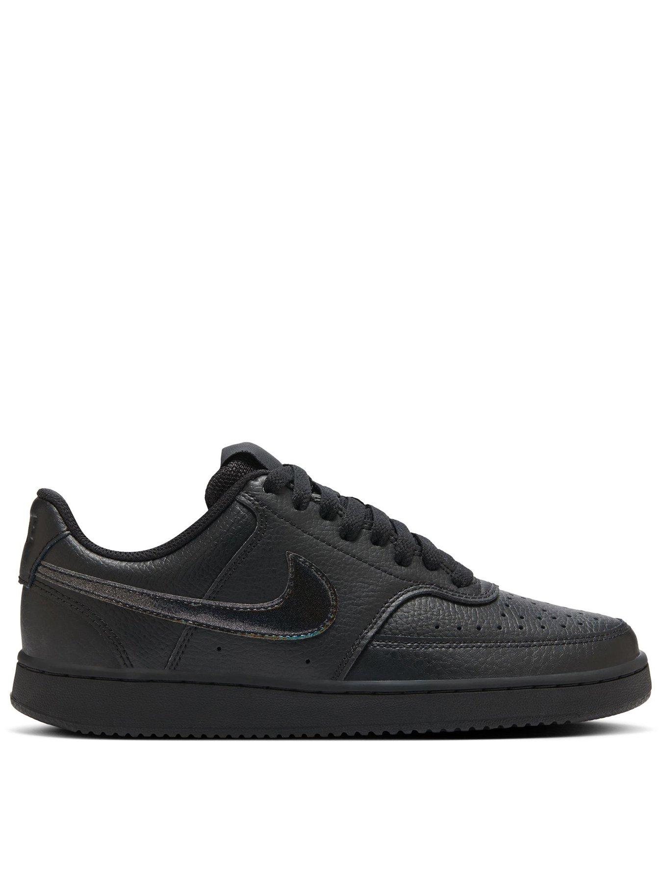 Nike Women'S Court Vision Low Trainers - Black