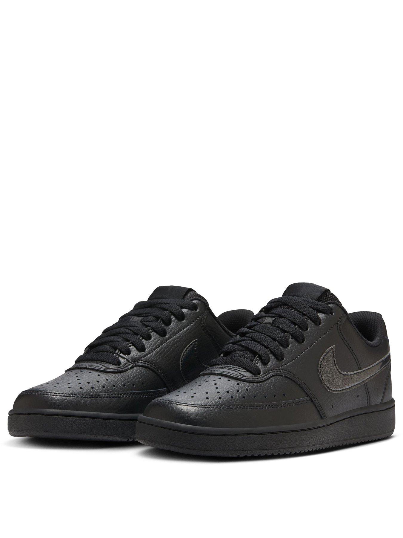 Image 2 of 8 of Nike Women's Court Vision Low Trainers - Black
