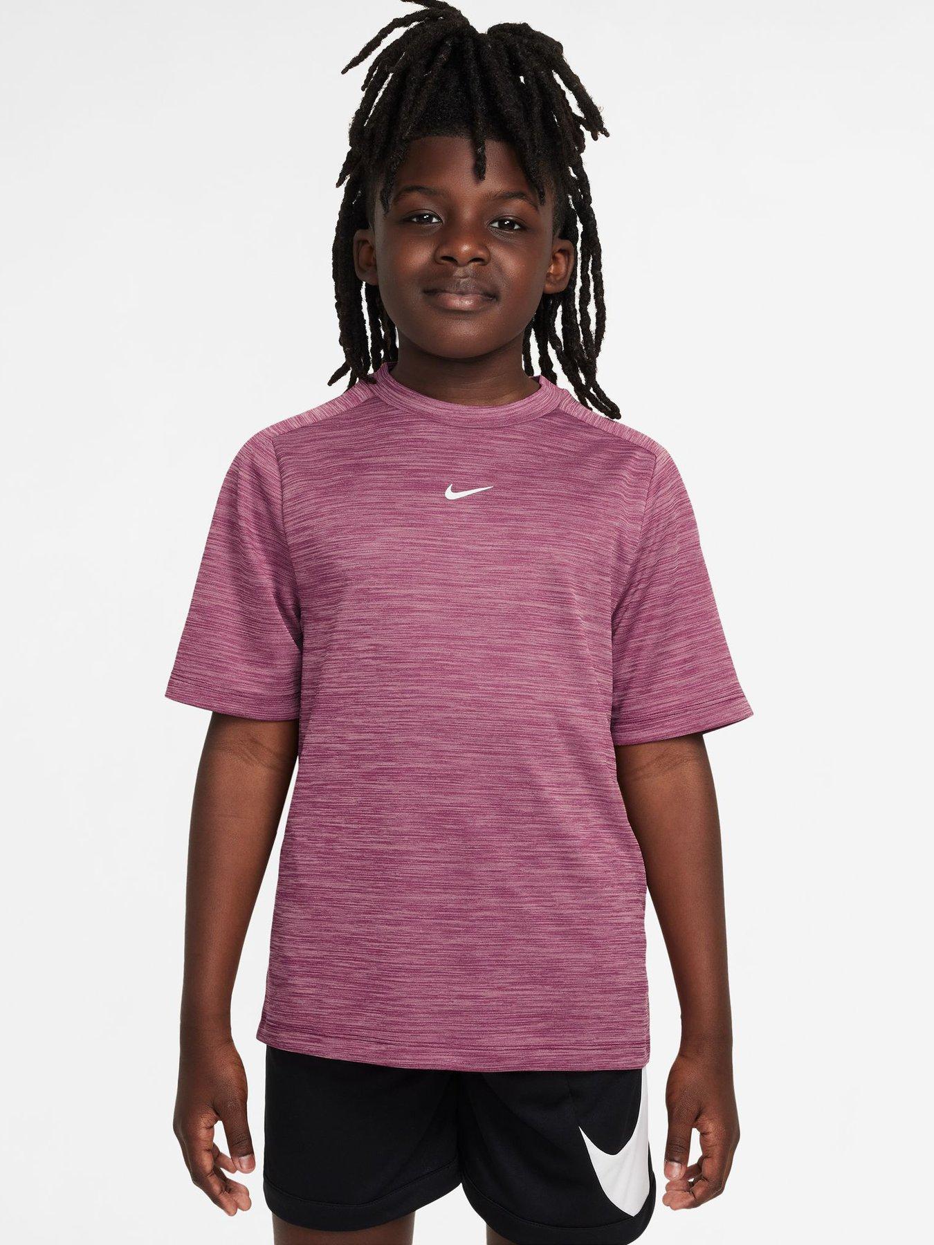 Nike Junior Boys Dri-FIT Short Sleeve Top - Pink