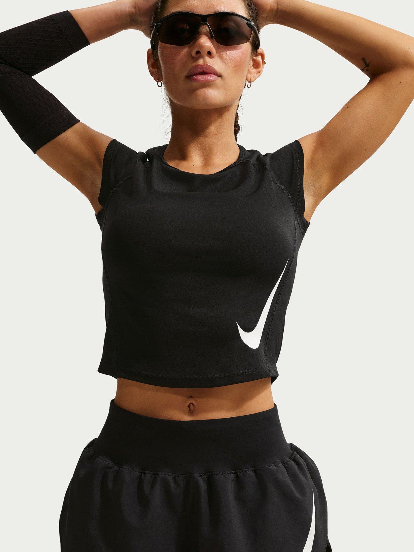 Nike Womens Running Dri-FIT Mid Rise Shorts - Black