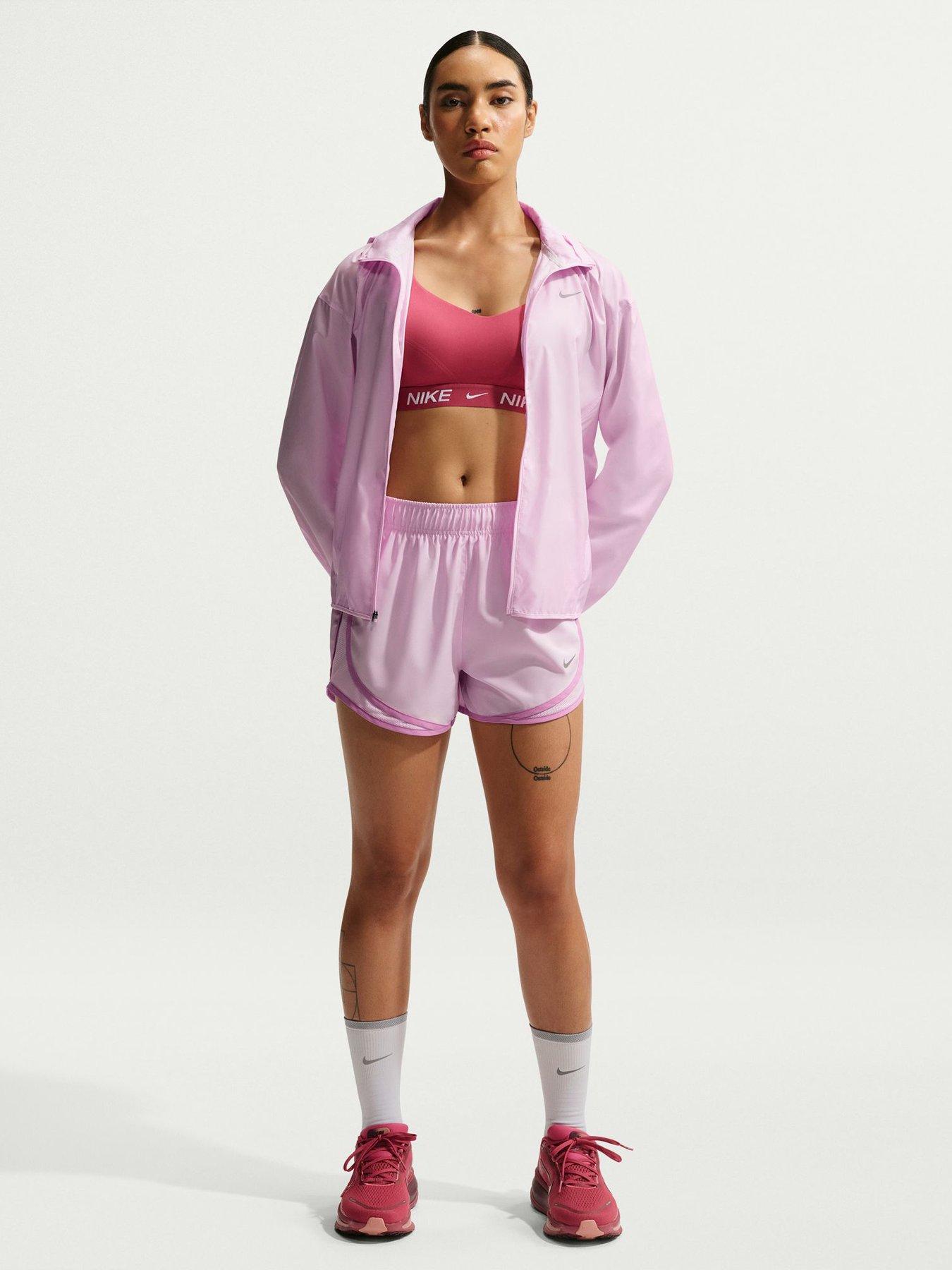 Image 3 of 5 of Nike Womens Running Dri-FIT Mid Rise Brief Lined Shorts - Pink
