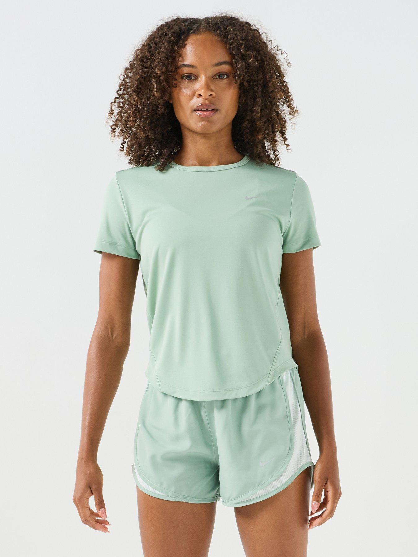 Nike Womens Running Dri-Fit Short Sleeve Top - Green