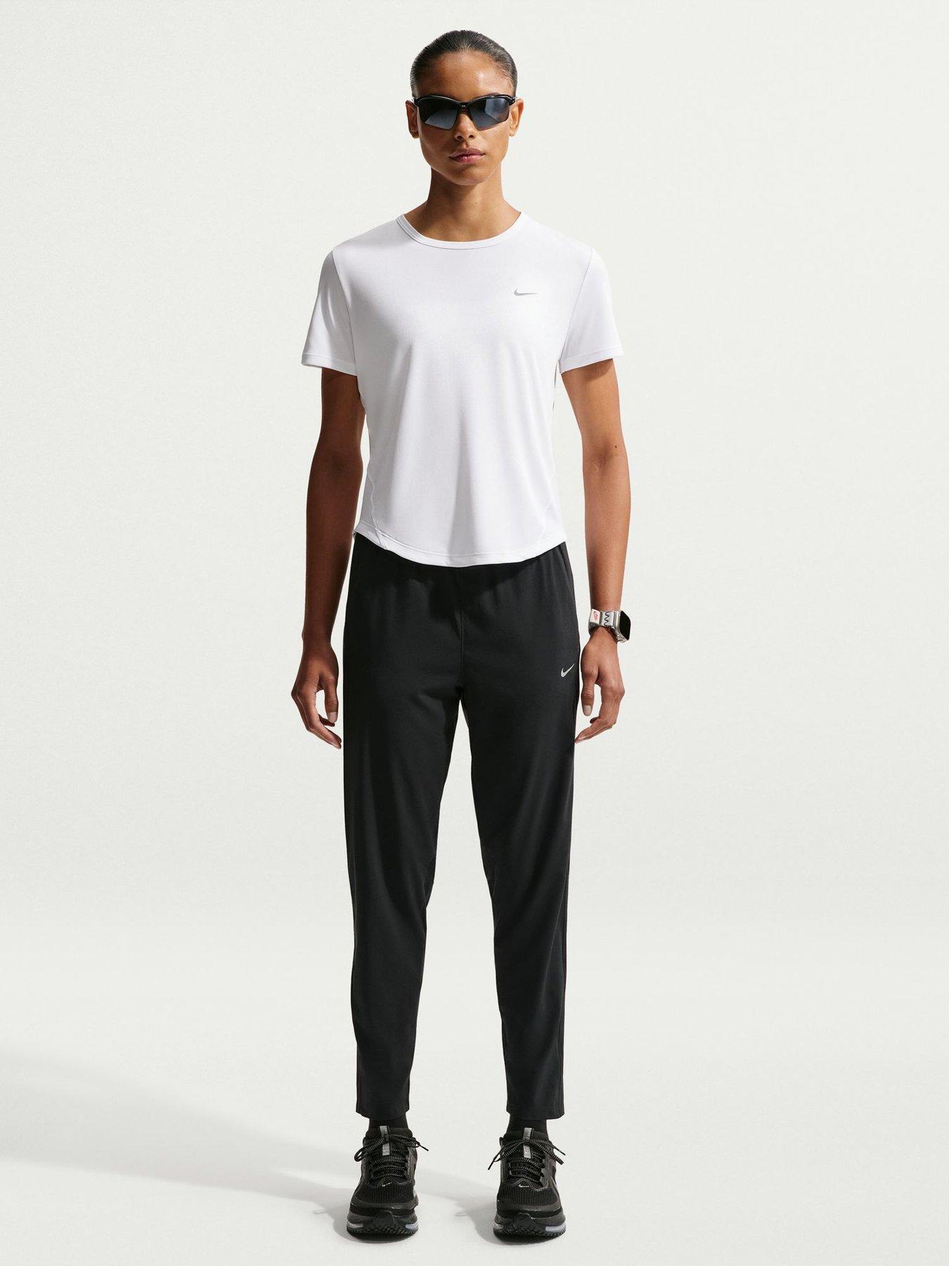 Image 3 of 6 of Nike Womens Running Dri-FIT Short Sleeve Top - White