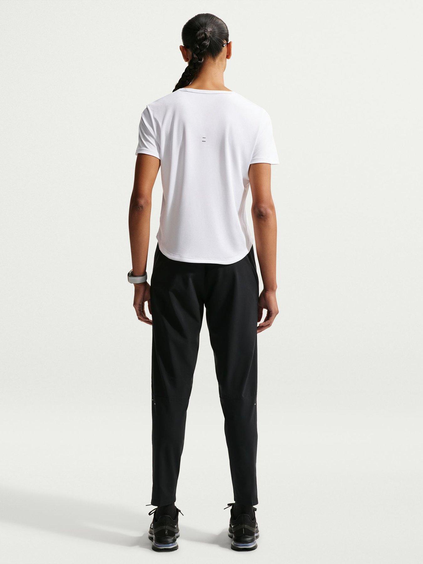 Image 4 of 6 of Nike Womens Running Dri-FIT Short Sleeve Top - White