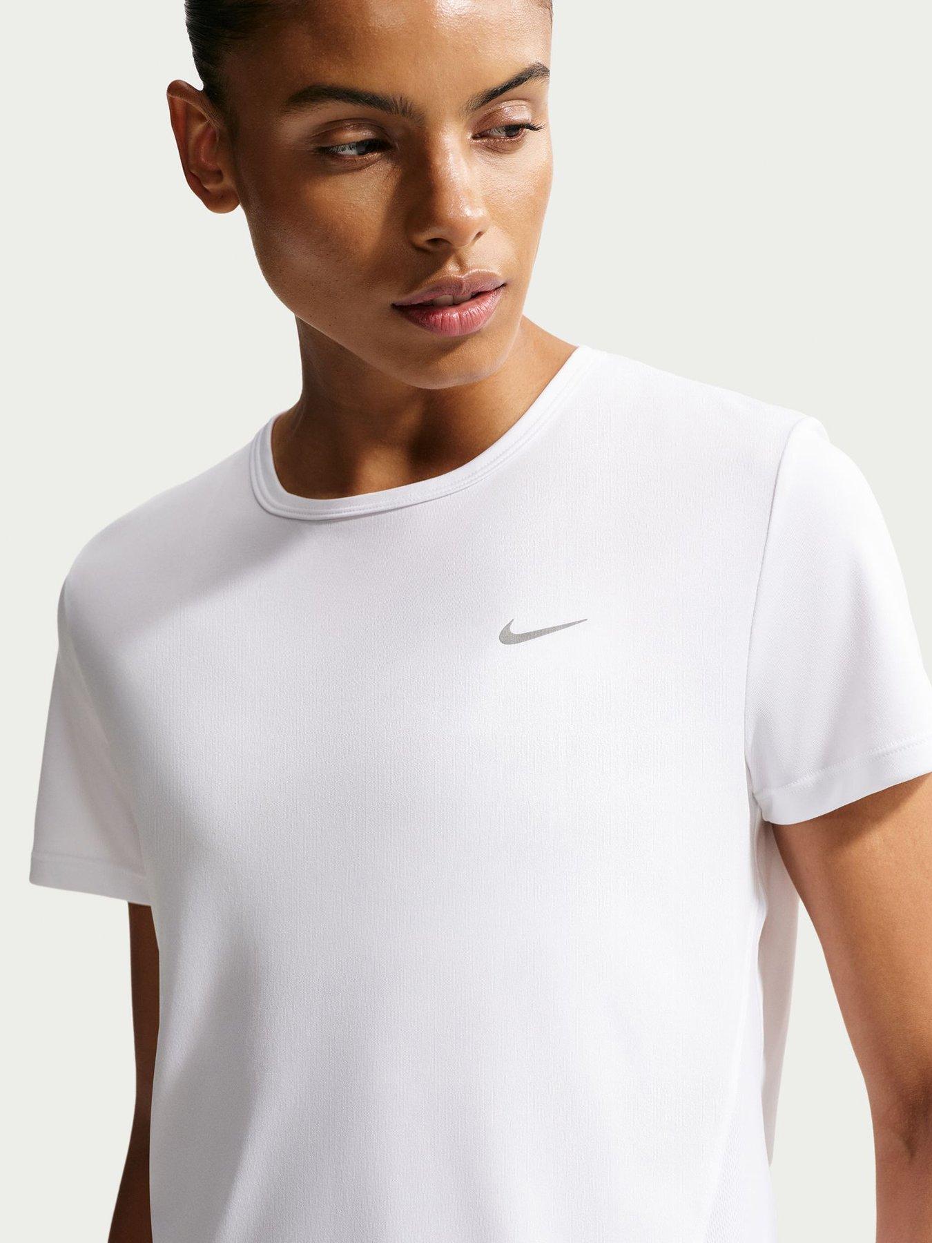 Image 5 of 6 of Nike Womens Running Dri-FIT Short Sleeve Top - White