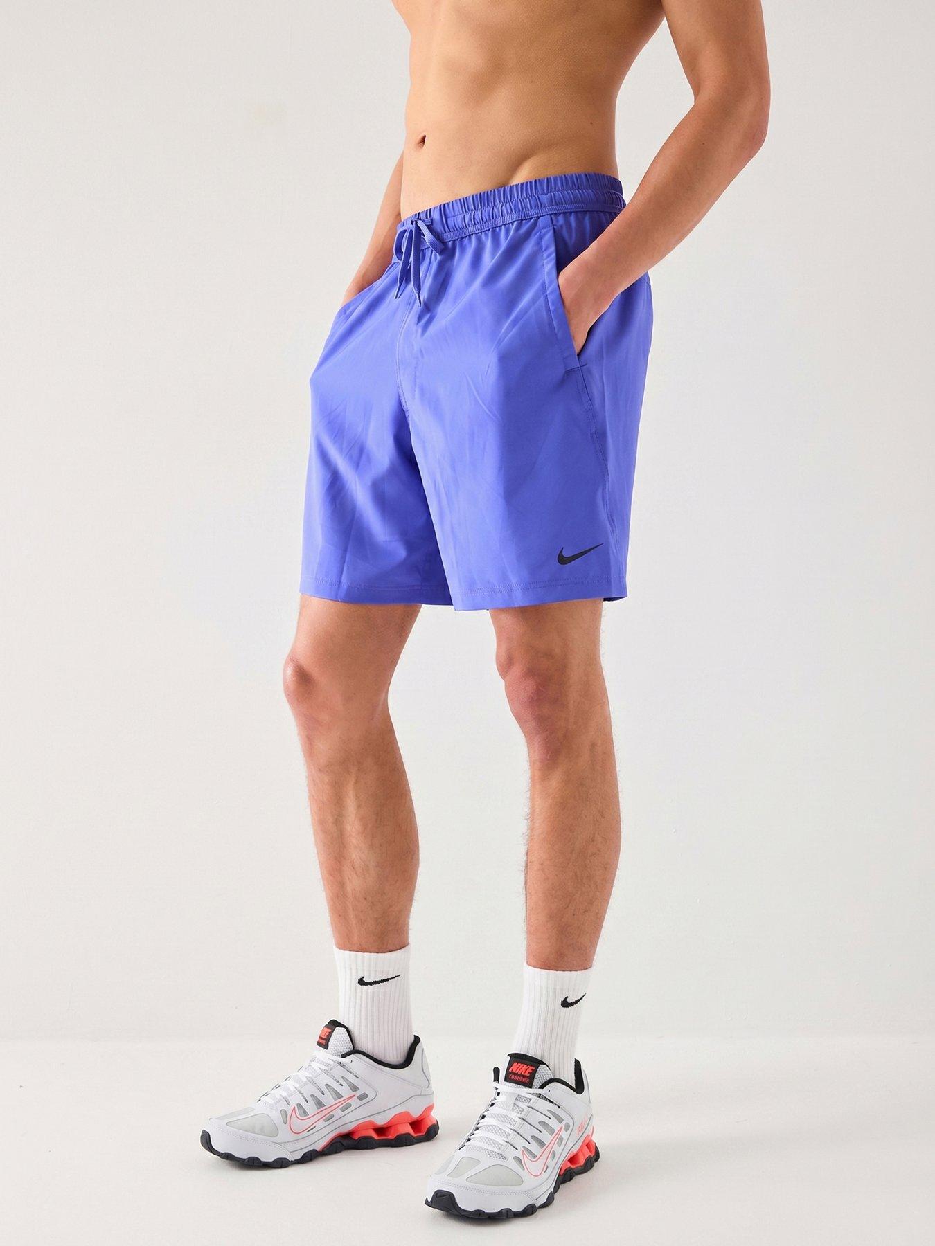 Nike Mens Training Dri-FIT 7 Inch Unlined Versatile Shorts, Persian Violet/Black, Size 2Xl, Men