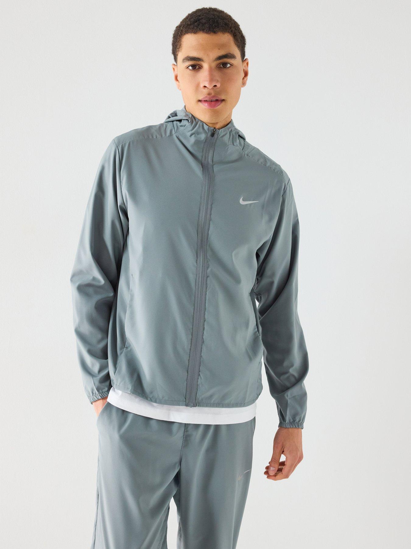 Nike Mens Training Dri-FIT Hooded Versatile Jacket, Smoke Grey/Reflective Silv, Size 2Xl, Men