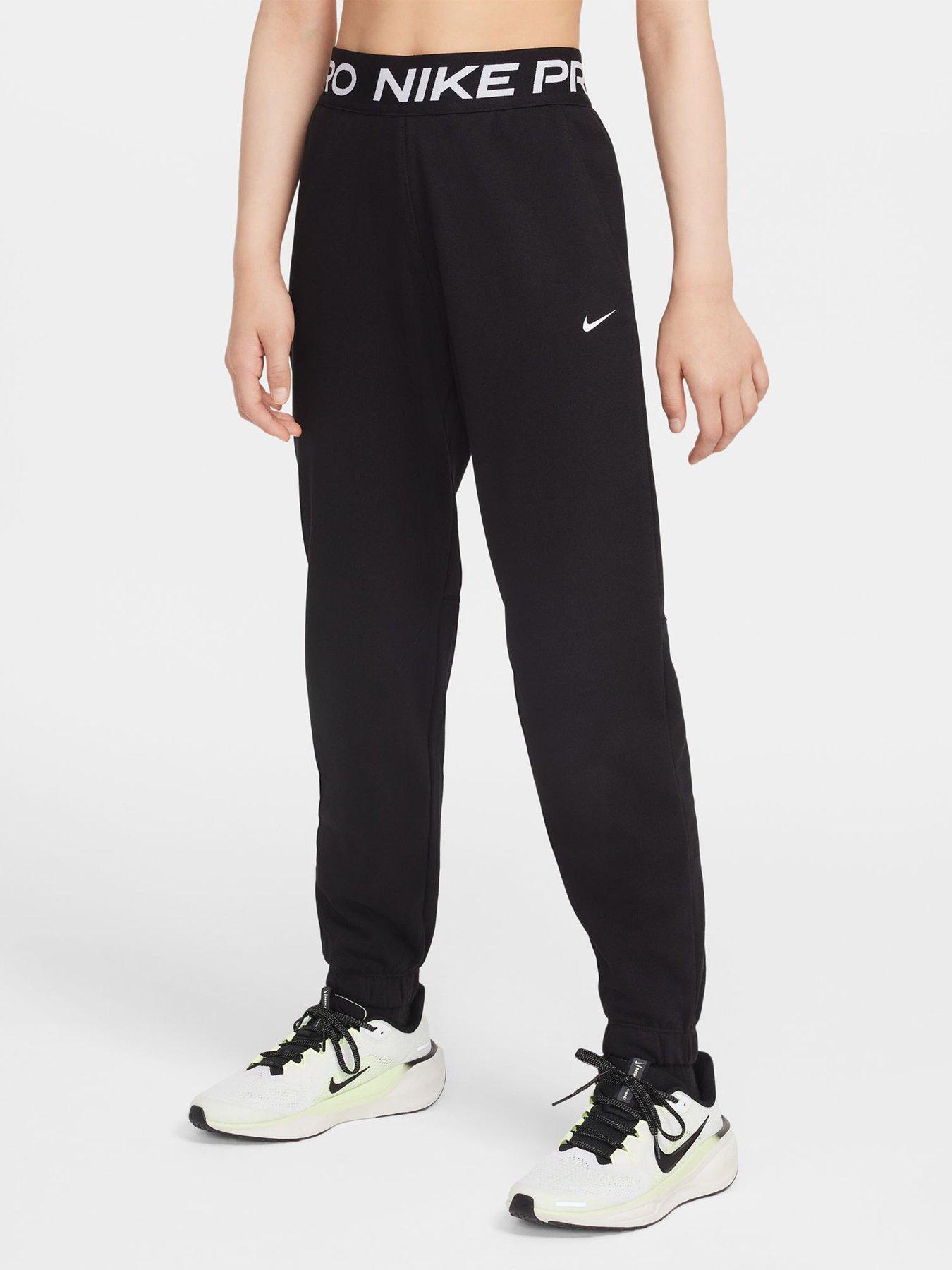 Nike Junior Girls Training Dri-Fit Fleece Joggers - Black