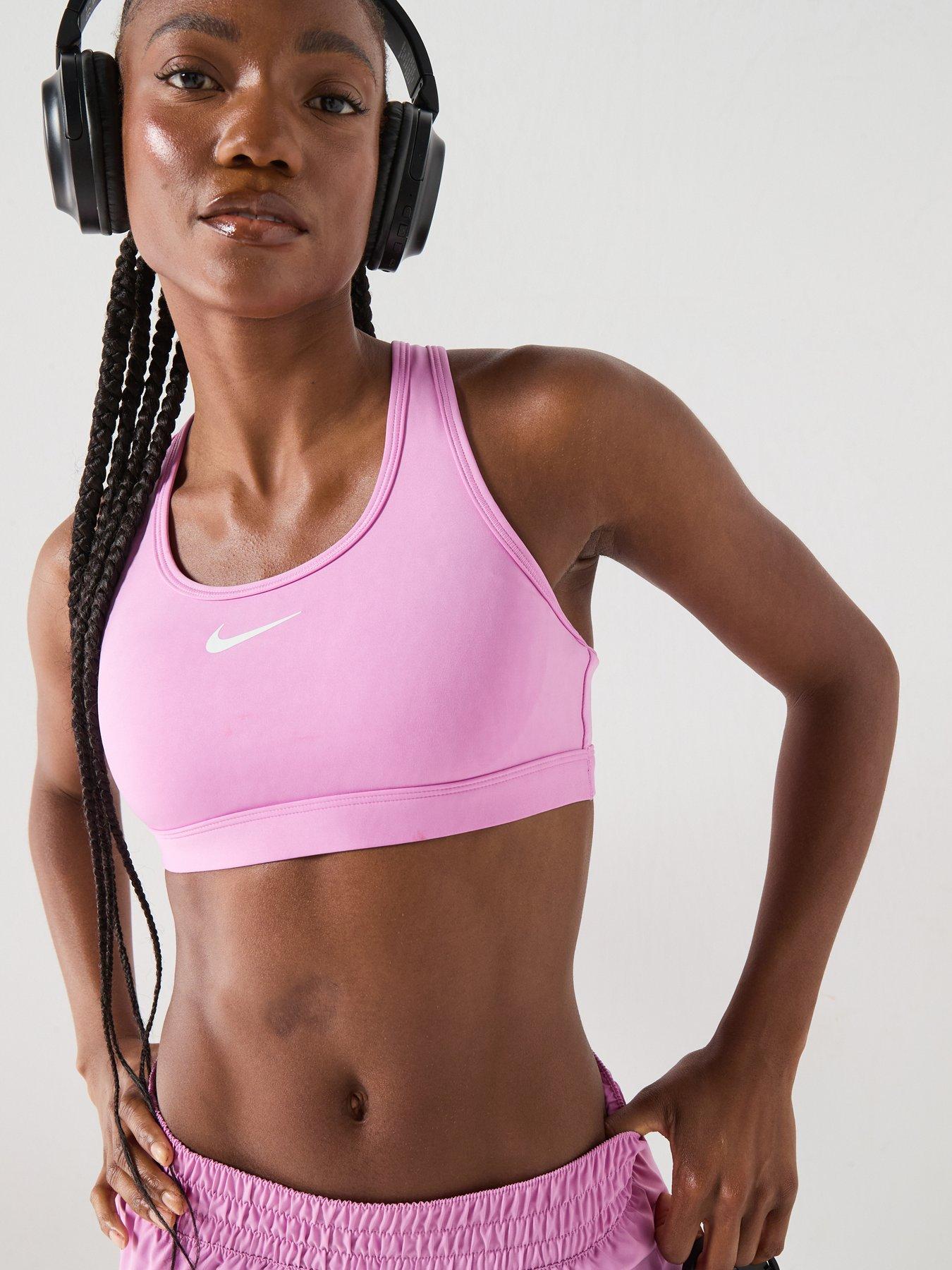 Nike Womens Training Swoosh Medium Support Sports Bra - Pink