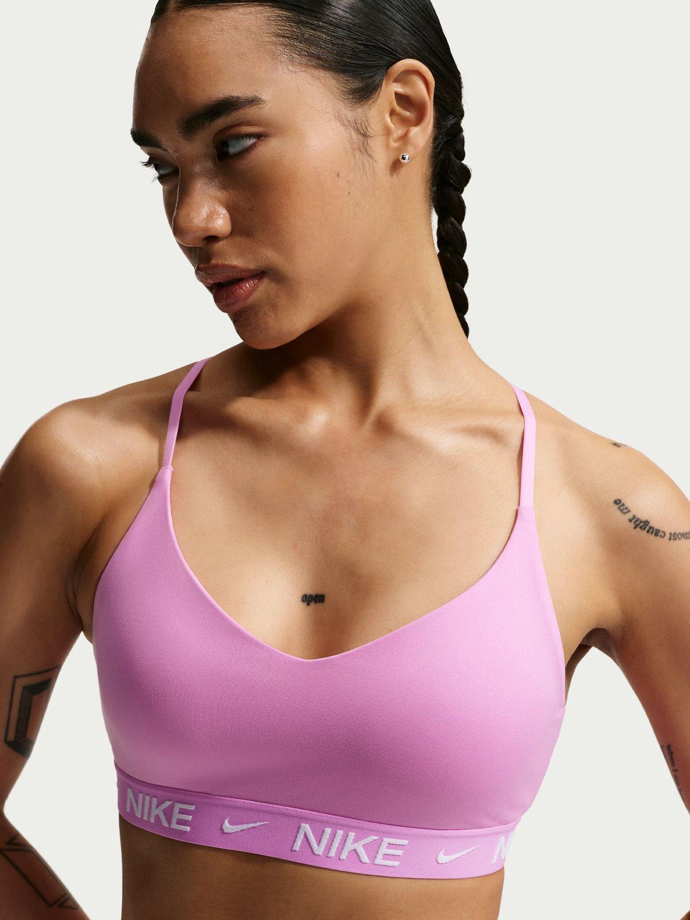 Nike Womens Training Dri-FIT Indy Light Support Sports Bra - Pink