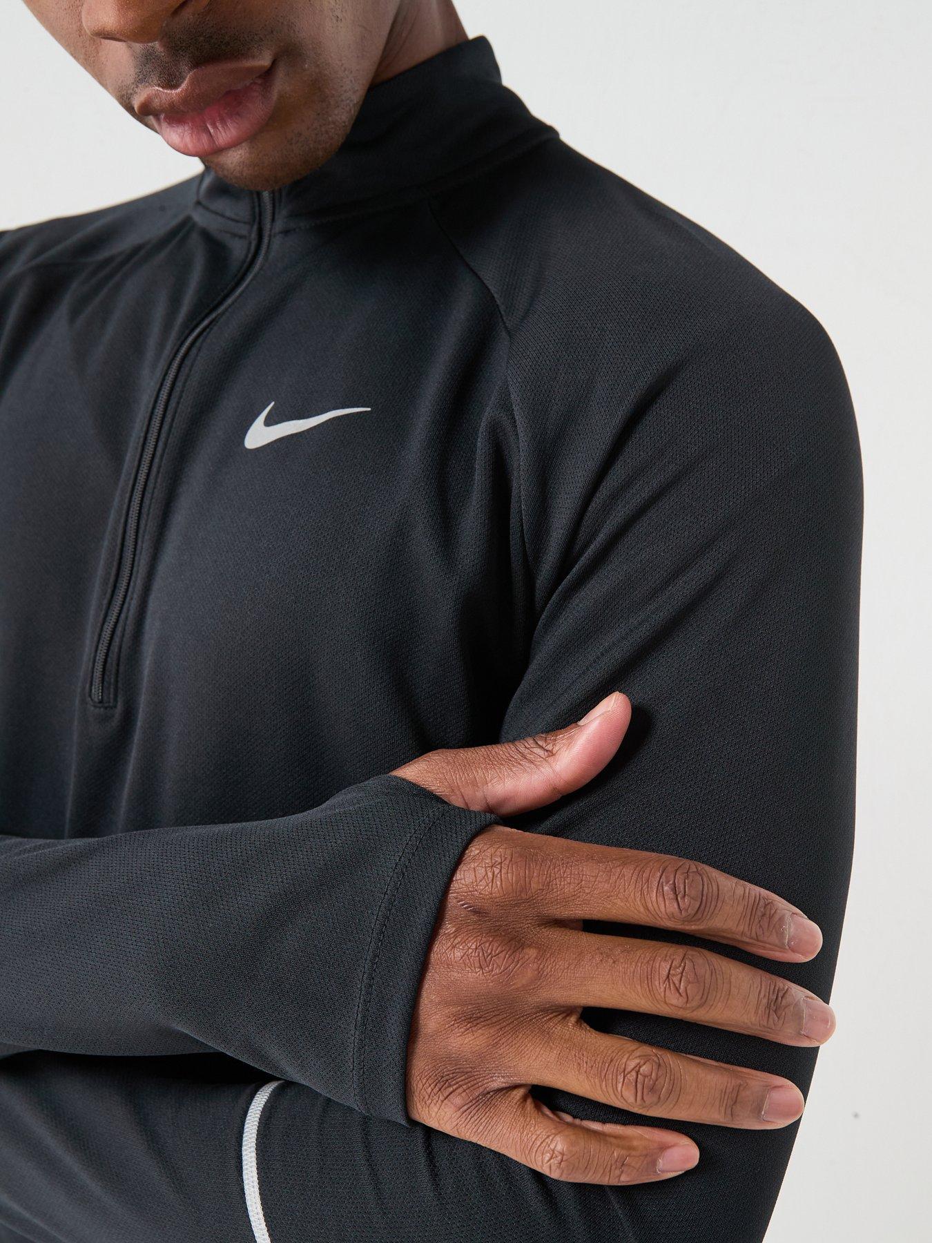 Image 4 of 5 of Nike Mens Miler Dri-FIT UV Running Long Sleeve Top - Black