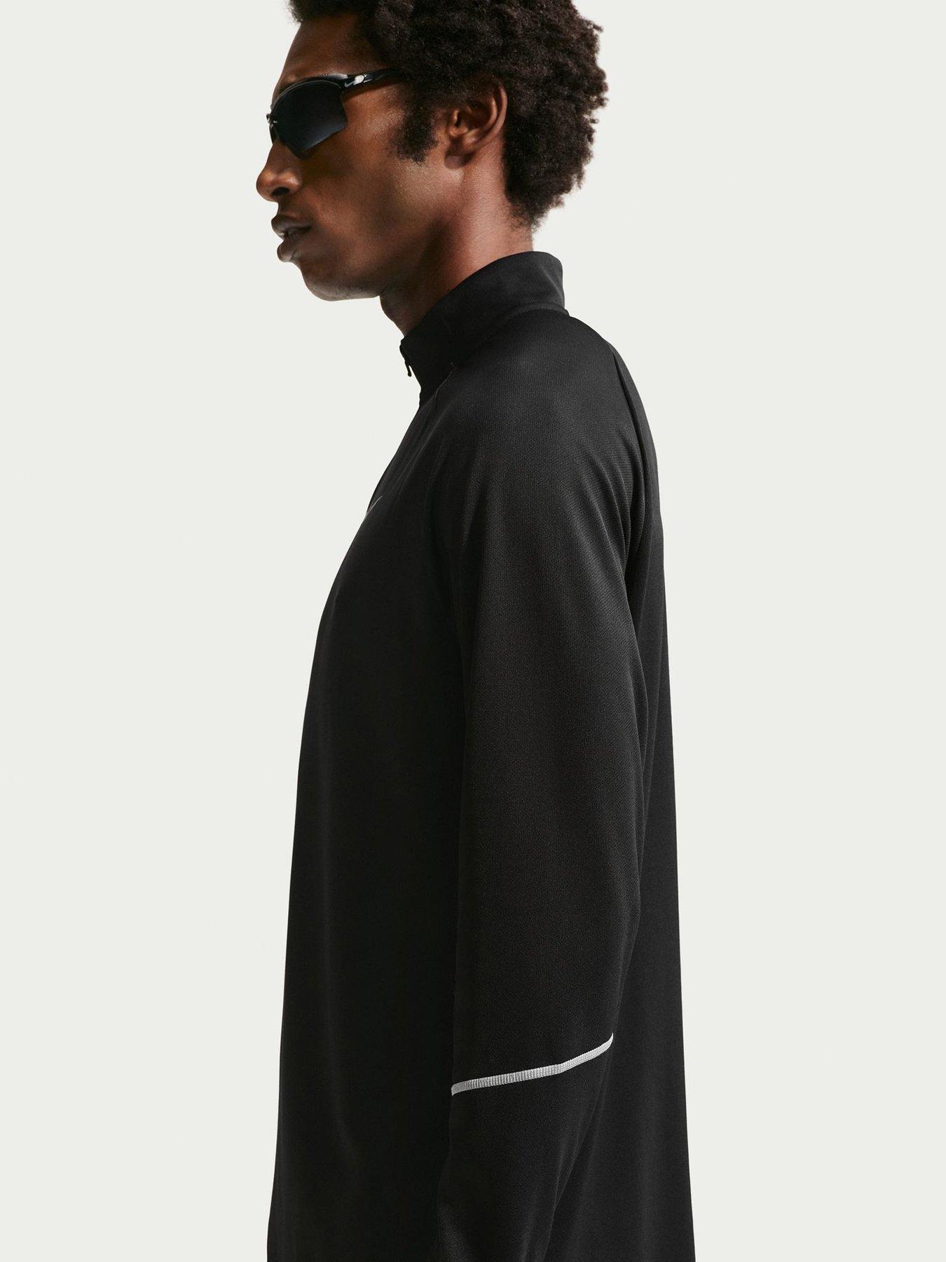 Image 5 of 5 of Nike Mens Miler Dri-FIT UV Running Long Sleeve Top - Black