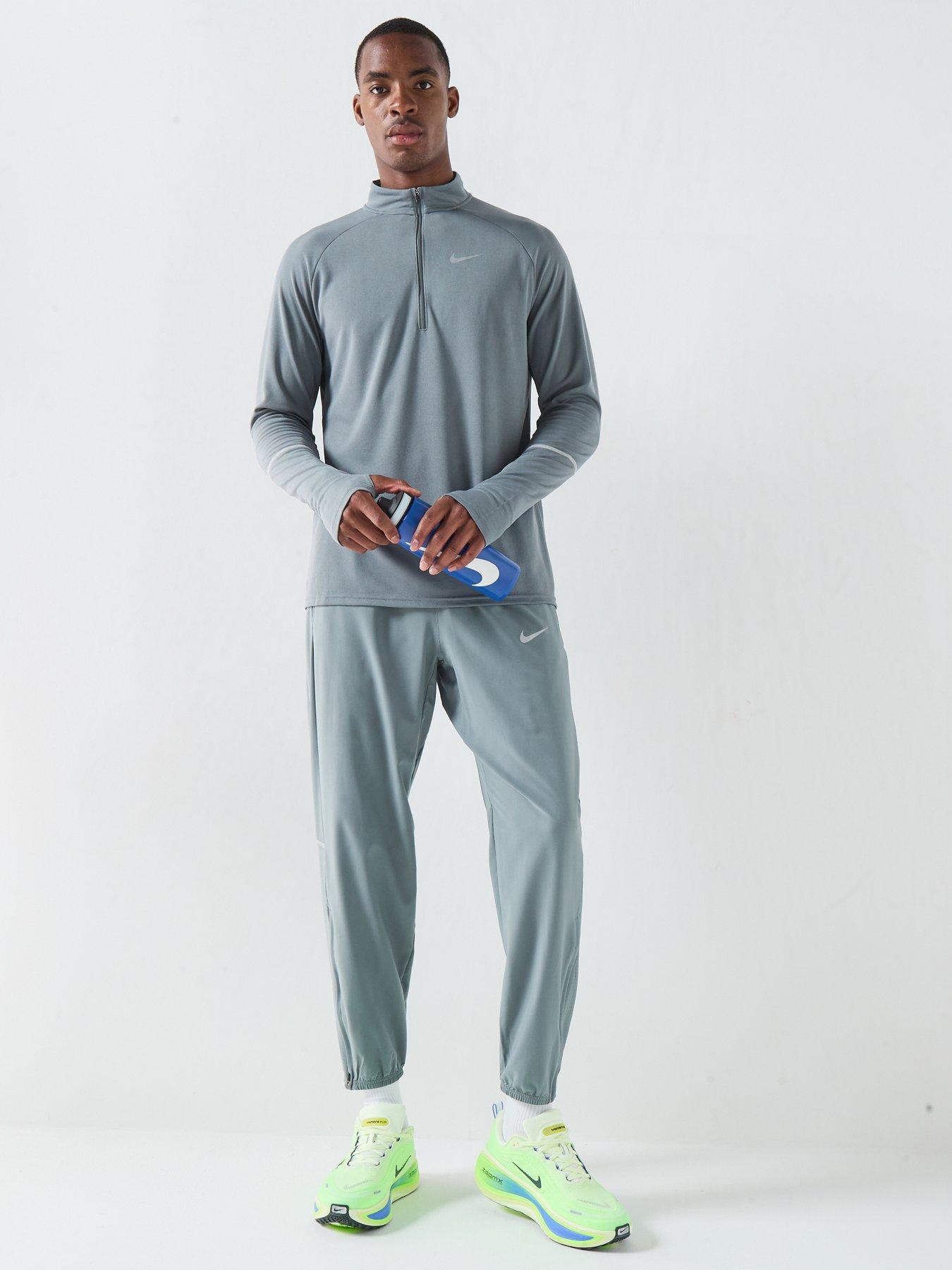 Image 3 of 5 of Nike Mens Running Miler Dri-FIT UV Long Sleeve Top - Grey