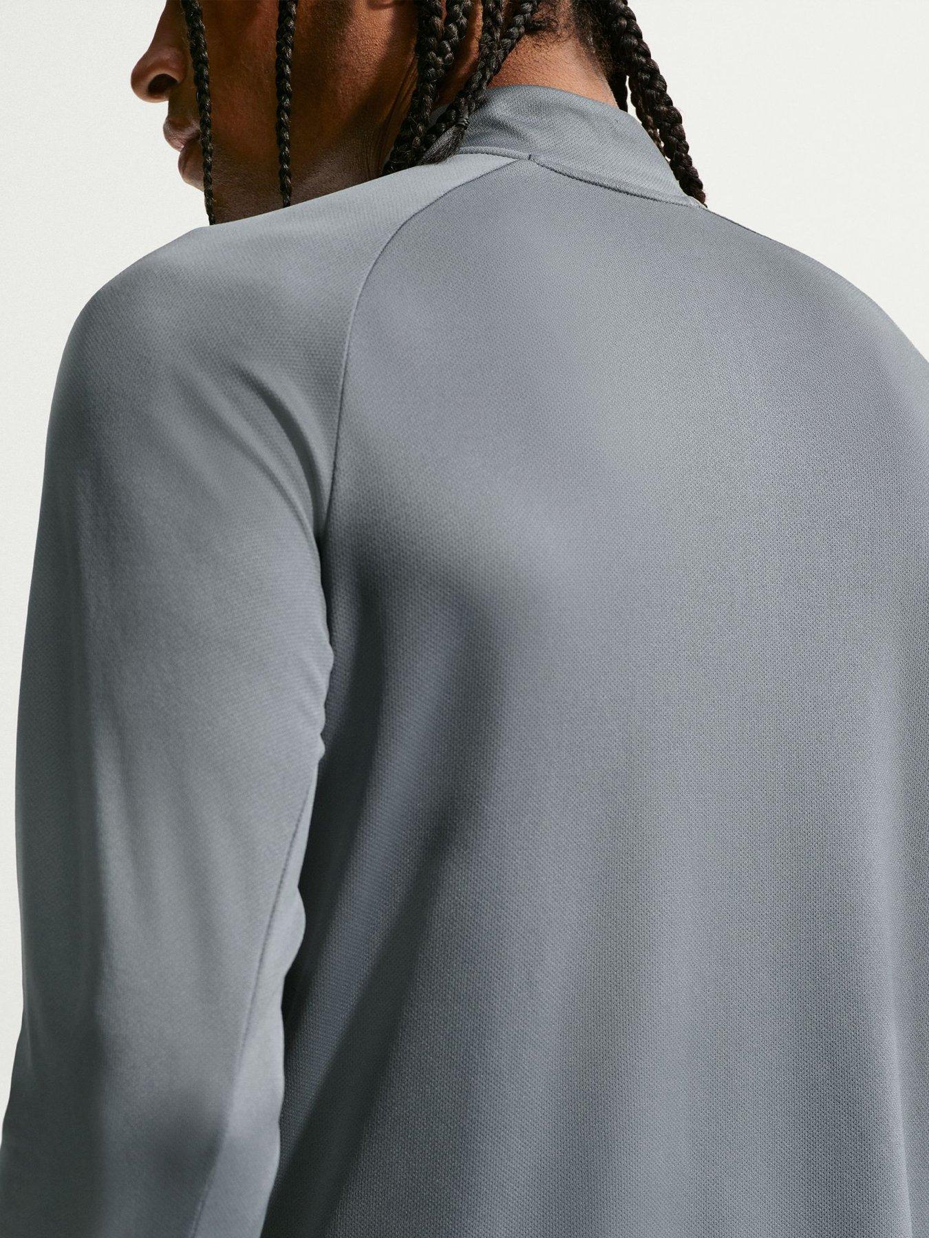 Image 5 of 5 of Nike Mens Running Miler Dri-FIT UV Long Sleeve Top - Grey