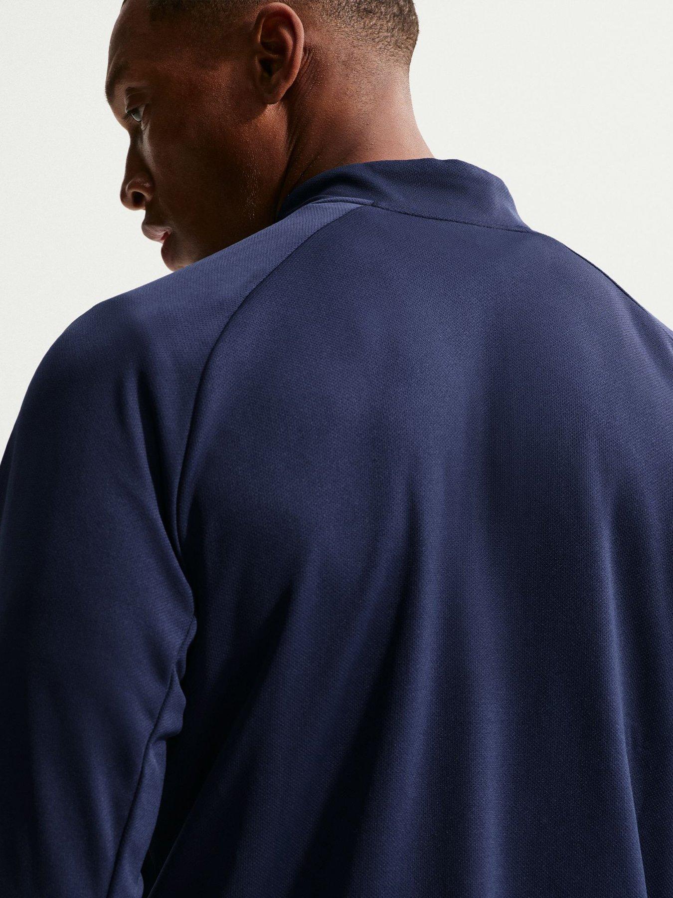 Image 5 of 5 of Nike Mens Running Miler Dri-FIT UV Long Sleeve Top - Navy