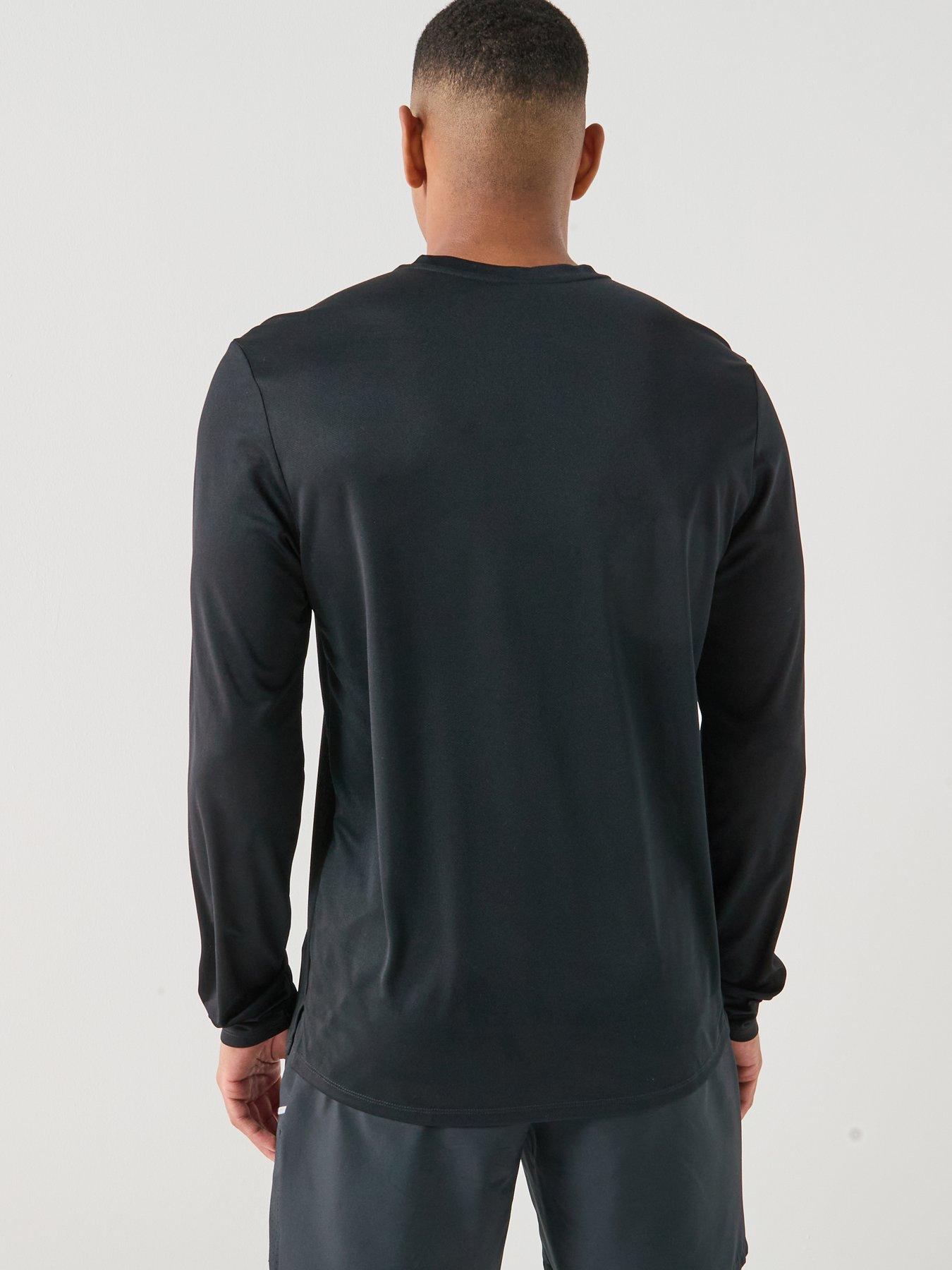 Image 2 of 7 of Nike Mens Running Miler Dri-FIT UV Long Sleeve Top - Black
