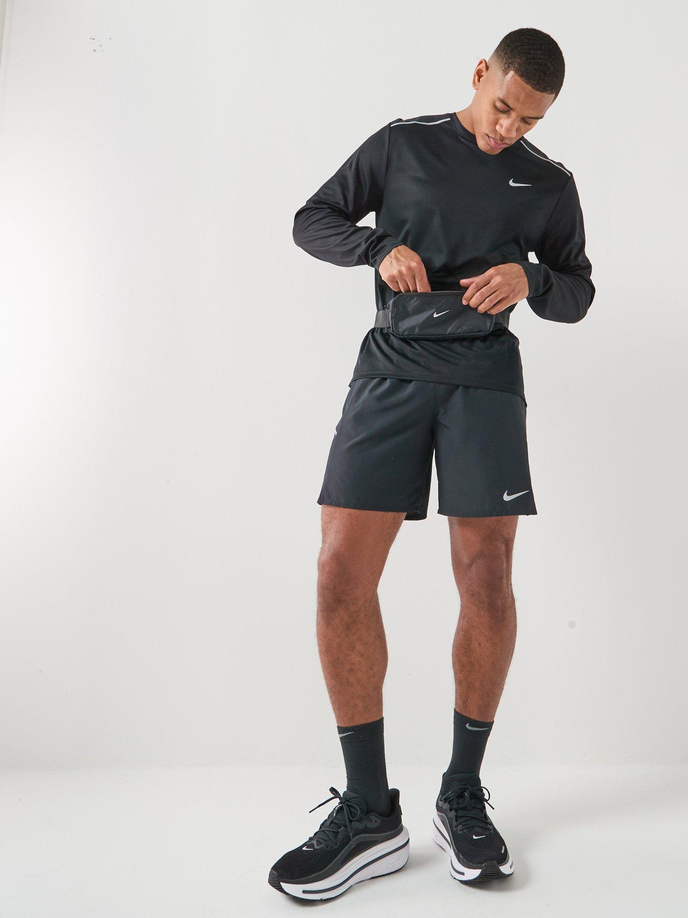 Image 3 of 7 of Nike Mens Running Miler Dri-FIT UV Long Sleeve Top - Black