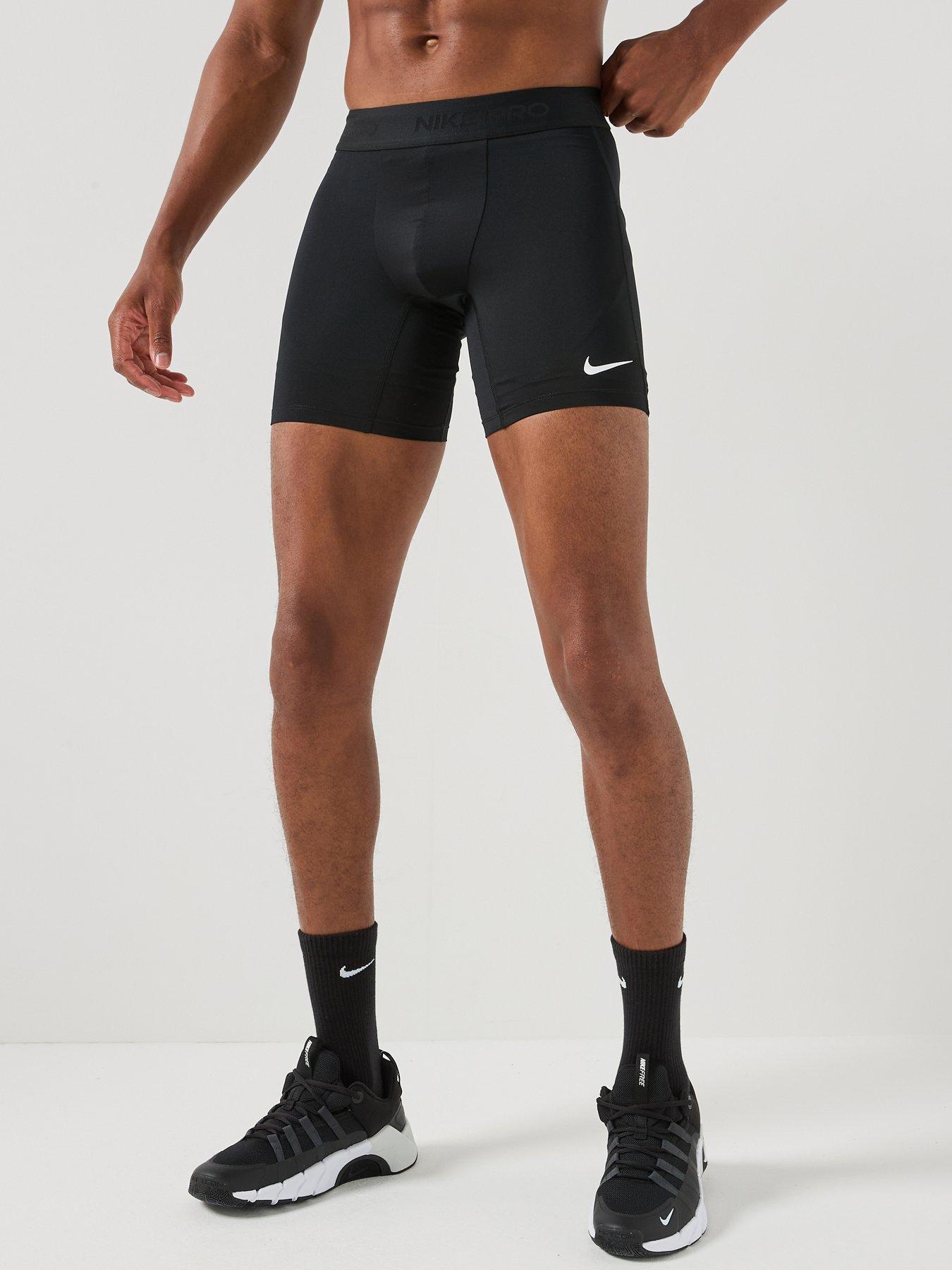 Nike Mens Training Dri-FIT Fitness Shorts, Black/White, Size M, Men