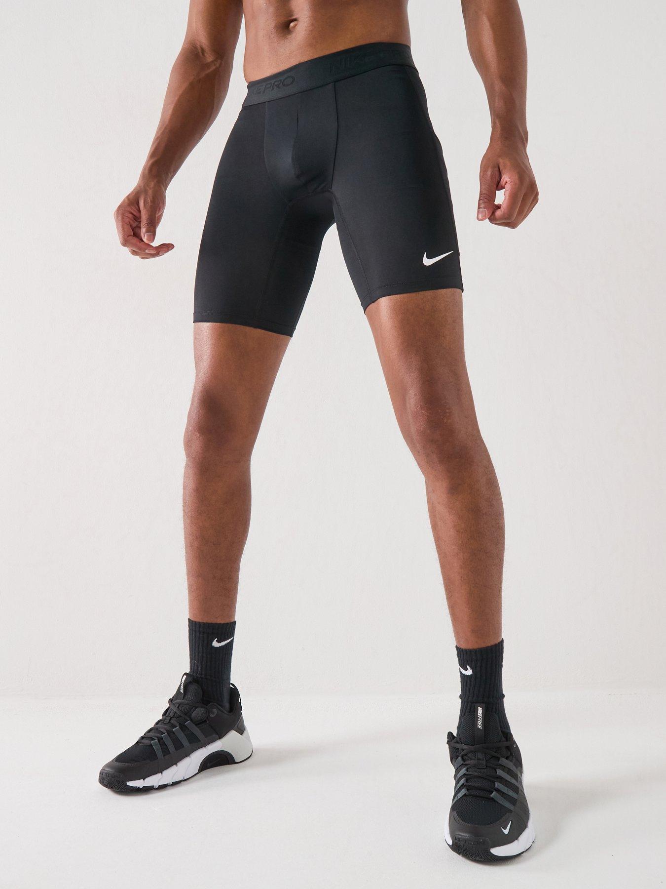 Nike Mens Training Dri-FIT Fitness Long Shorts, Black/White, Size M, Men