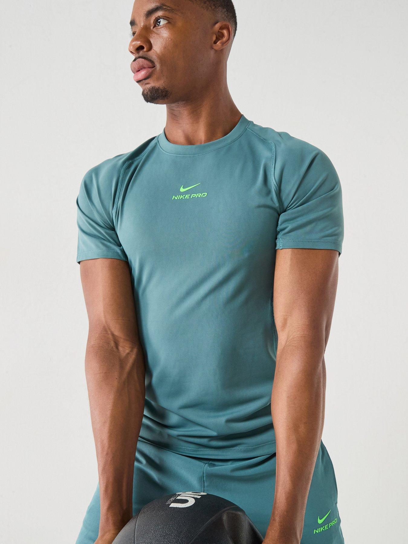 Nike Mens Training Dri-Fit Short Sleeve Top - Green