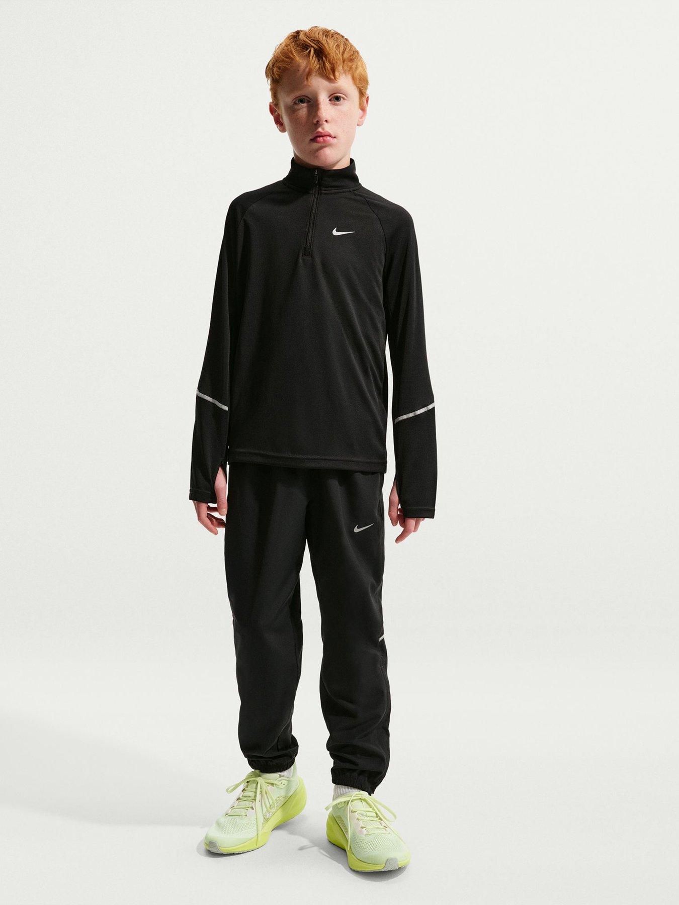 Nike Junior Boys Dri-Fit Miler Woven Pants - Black
