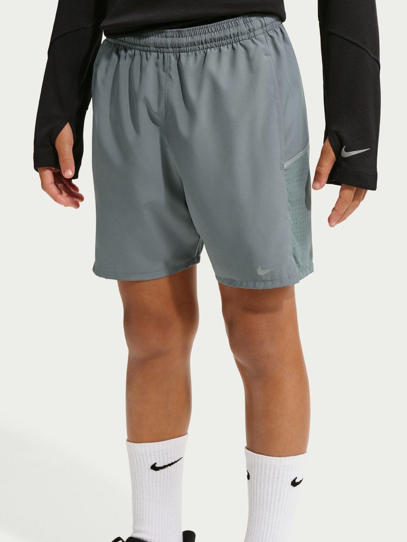 Image 1 of 5 of Nike Junior Boys Dri-FIT Training Shorts - Grey