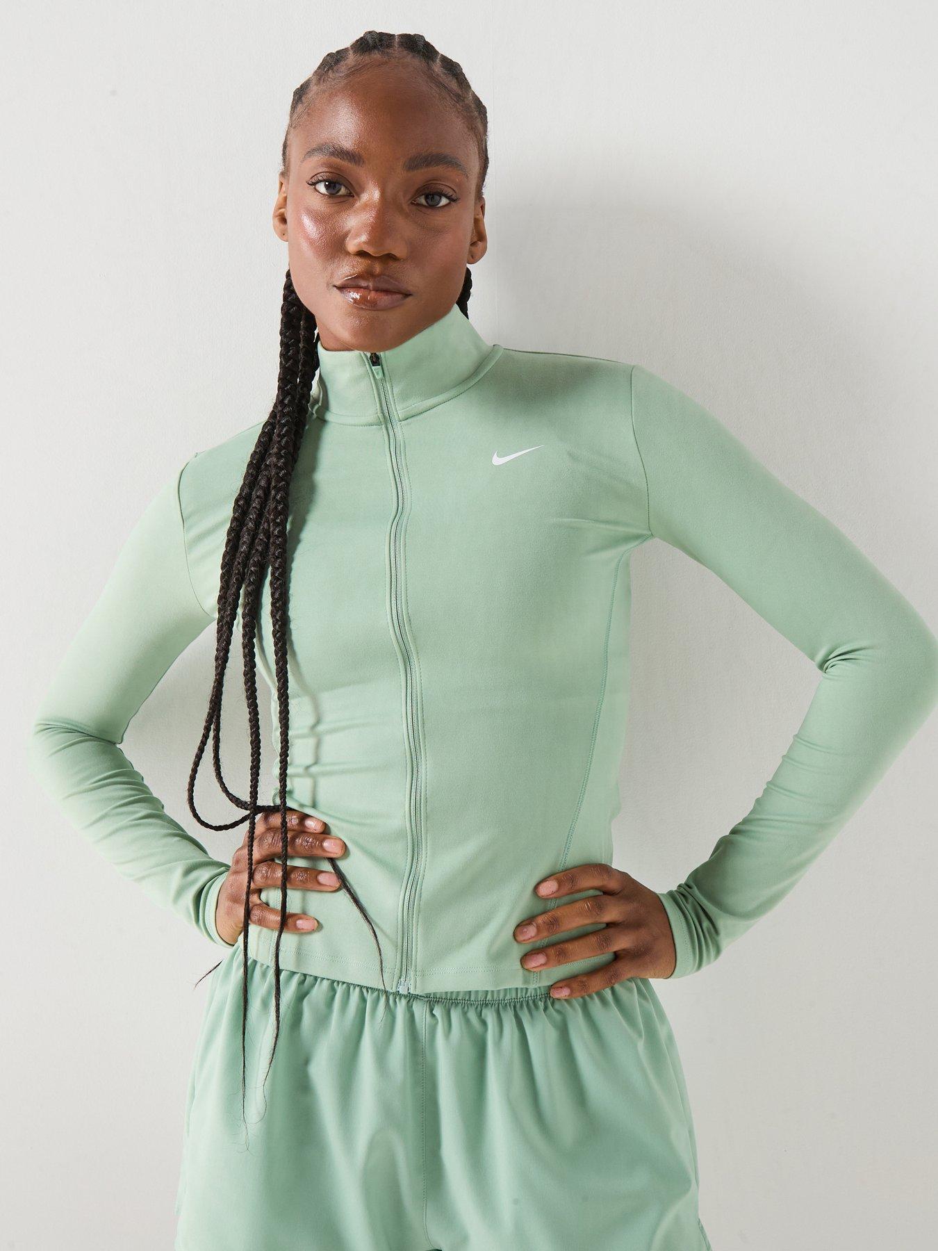 Nike Womens Training One Dri-Fit Full Zip Fitted Jacket - Green