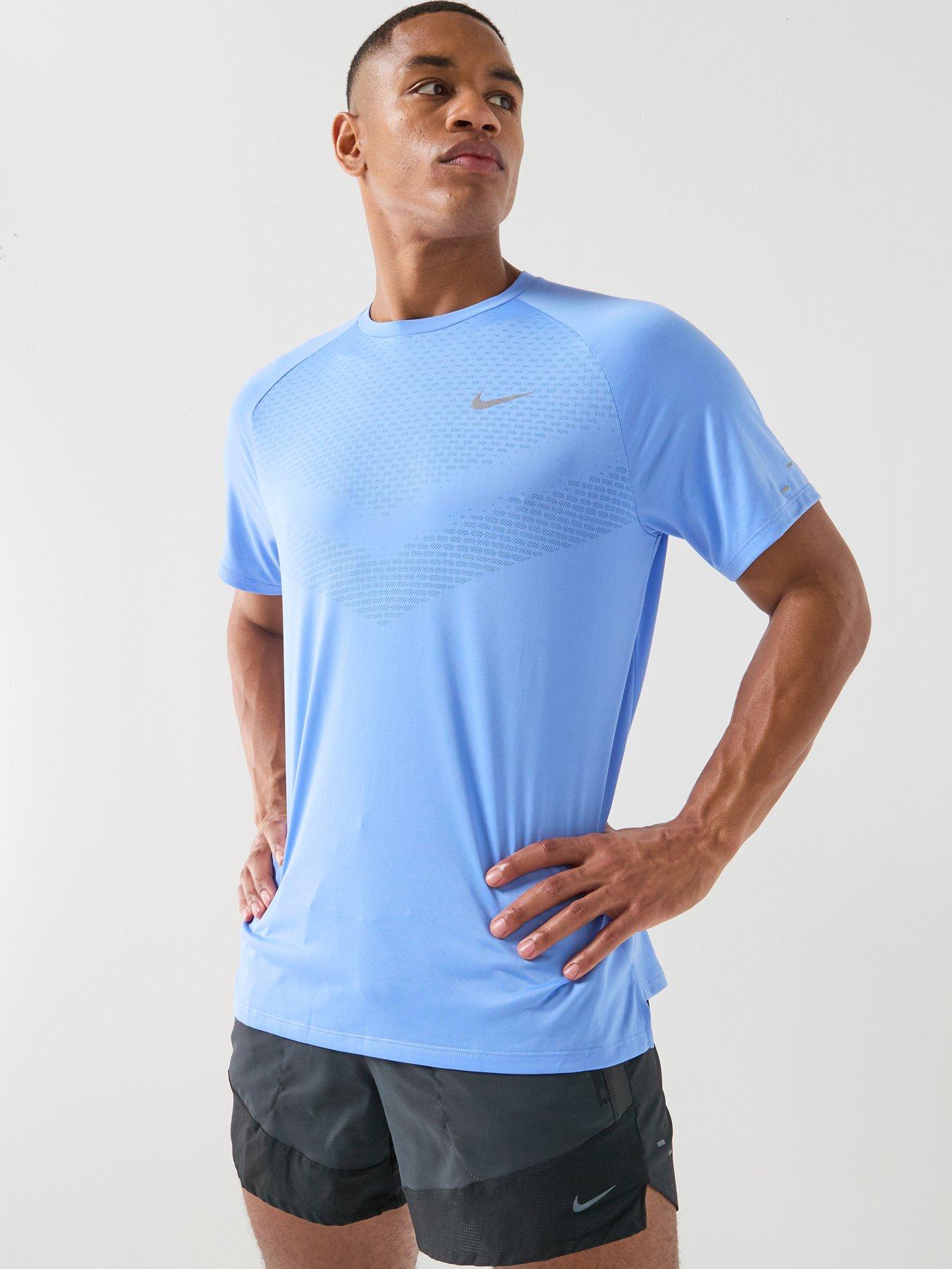 Nike Mens Running Stride Dri-Fit Adv Short Sleeve Top - Blue