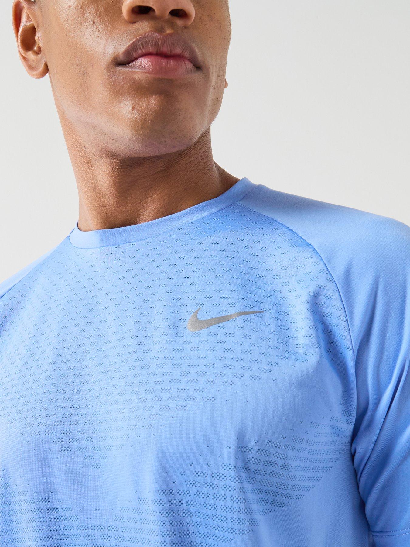 Image 4 of 6 of Nike Mens Running Stride Dri-FIT ADV Short Sleeve Top - Blue