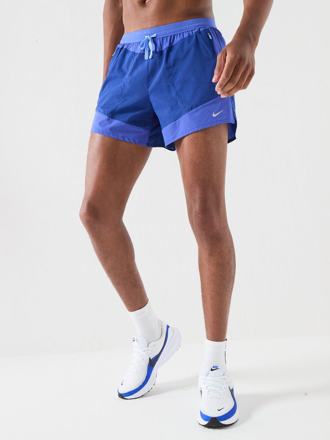 Nike Mens Running Stride Dri-Fit 5 Inch Brief Lined Shorts - Blue