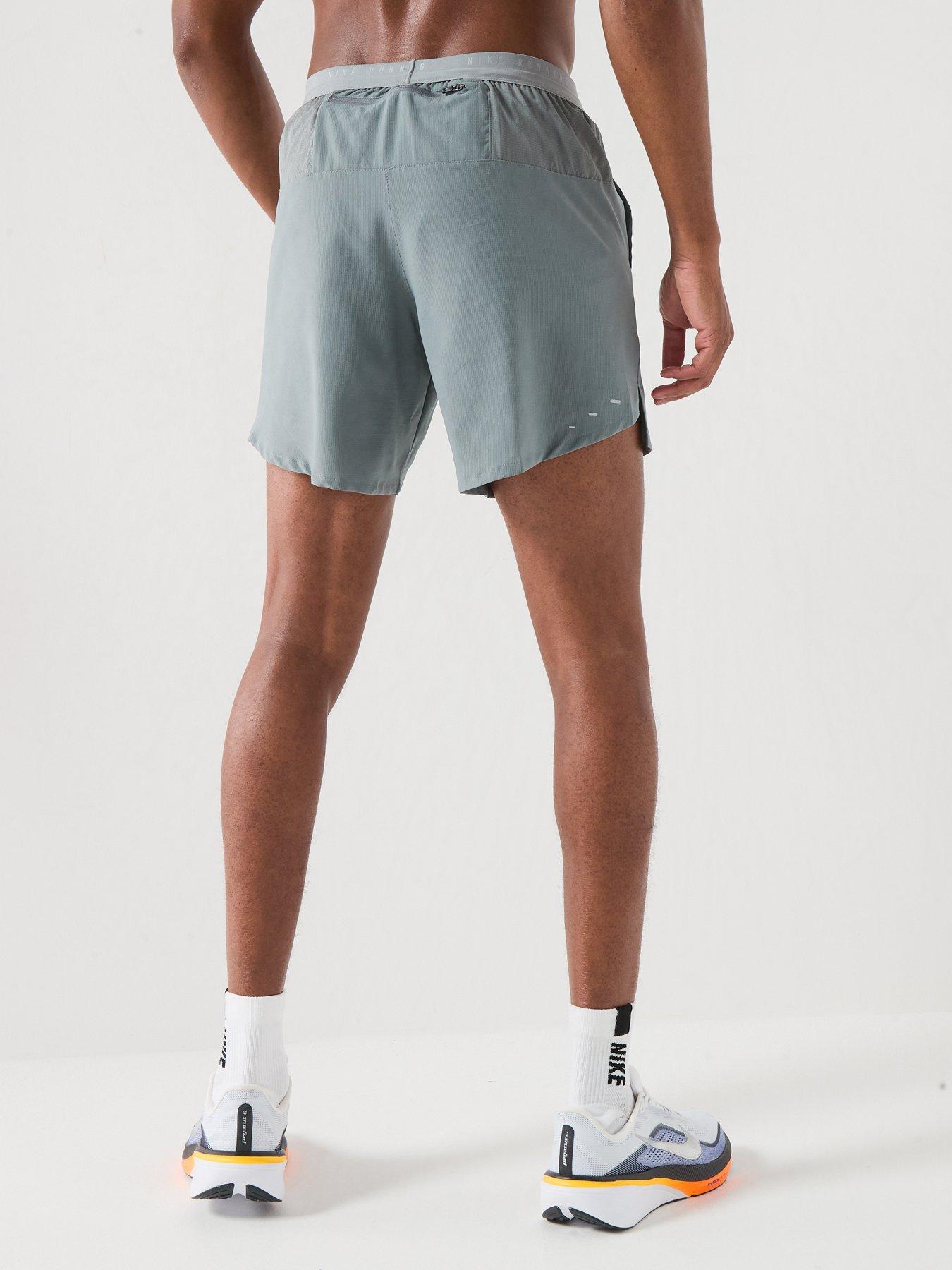 Image 2 of 5 of Nike Mens Running Stride Dri-FIT 7 Inch Brief Lined Shorts - Grey