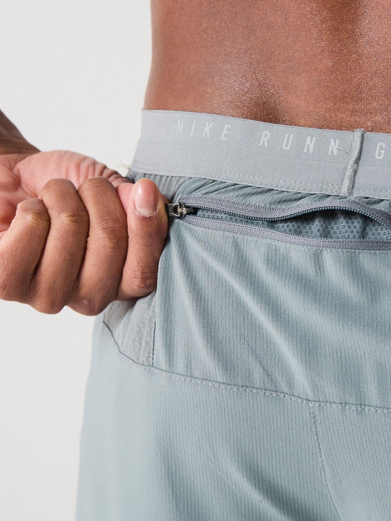 Image 5 of 5 of Nike Mens Running Stride Dri-FIT 7 Inch Brief Lined Shorts - Grey