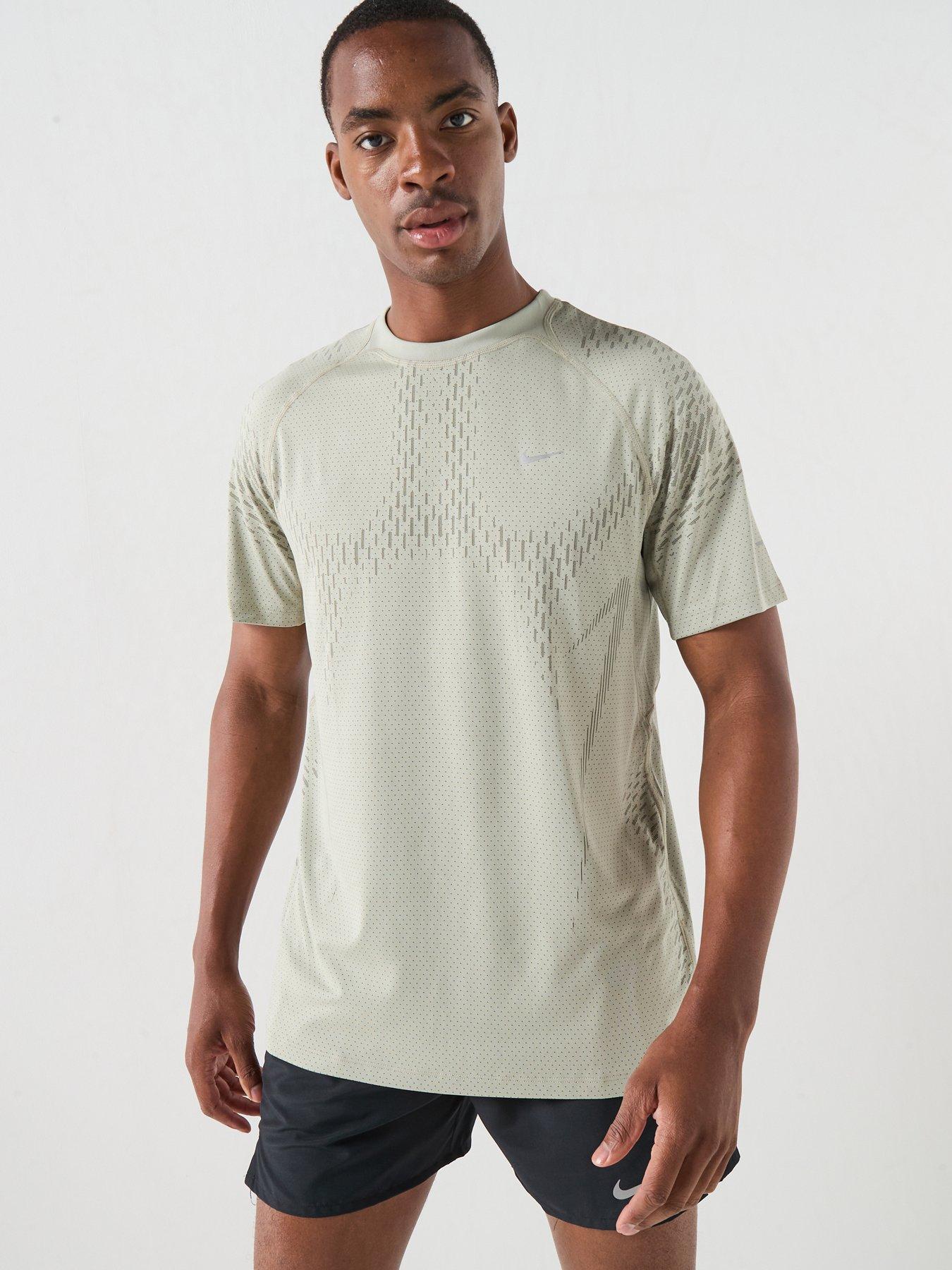 Image 1 of 5 of Nike Mens Running Stride Dri-FIT ADV Short Sleeve Top - Light Green