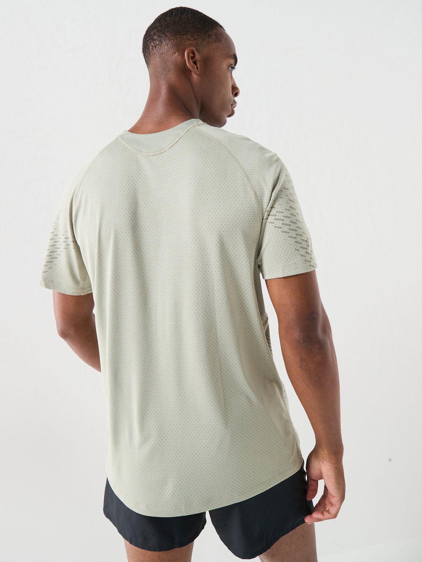 Image 2 of 5 of Nike Mens Running Stride Dri-FIT ADV Short Sleeve Top - Light Green