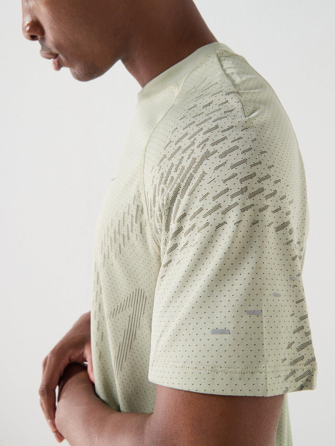 Image 4 of 5 of Nike Mens Running Stride Dri-FIT ADV Short Sleeve Top - Light Green