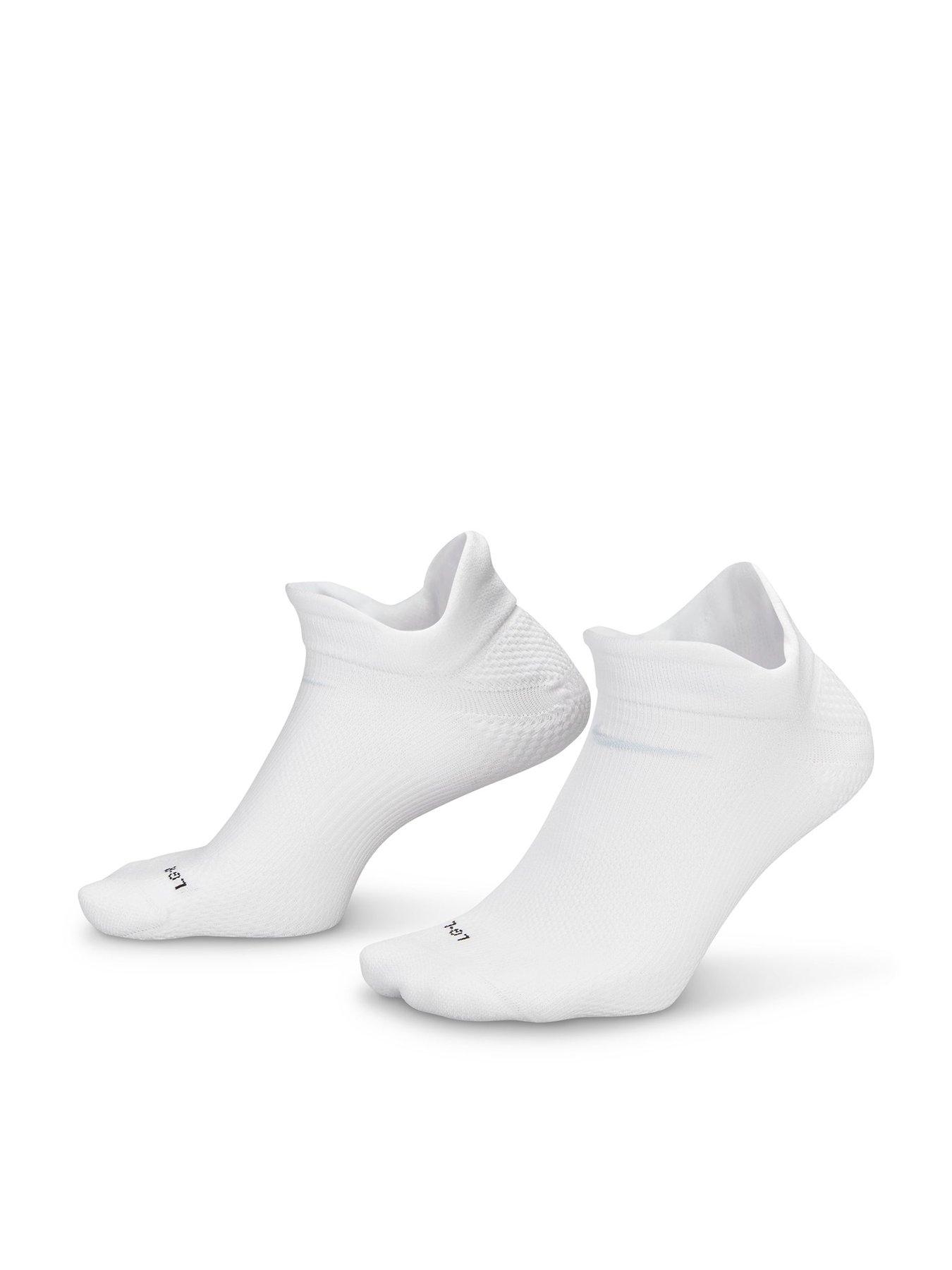 Nike Unisex Running Lightweight No-Show Socks (1 Pair) - White