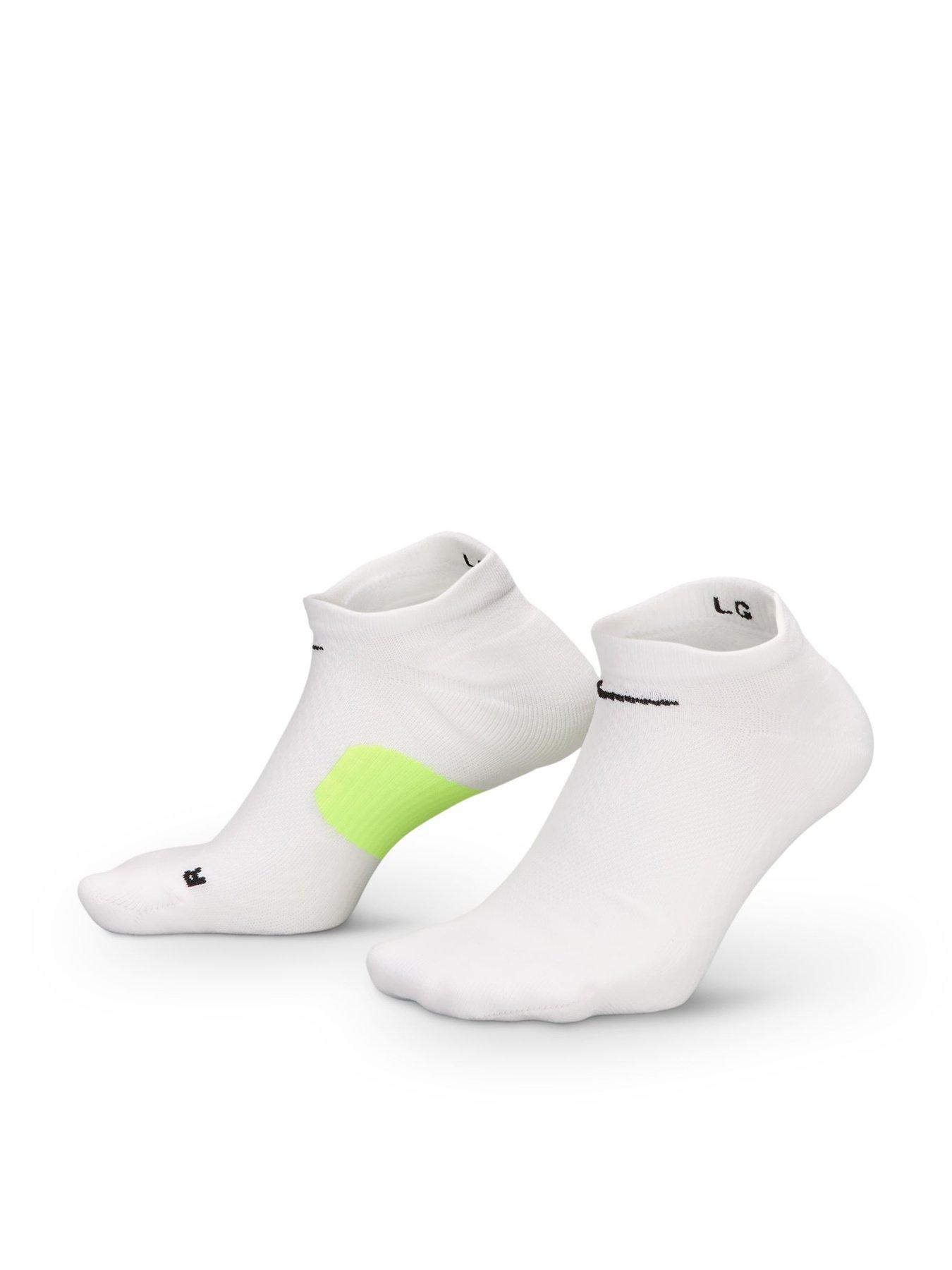 Nike Unisex Running Lightweight No-Show Socks (1 Pair) - White