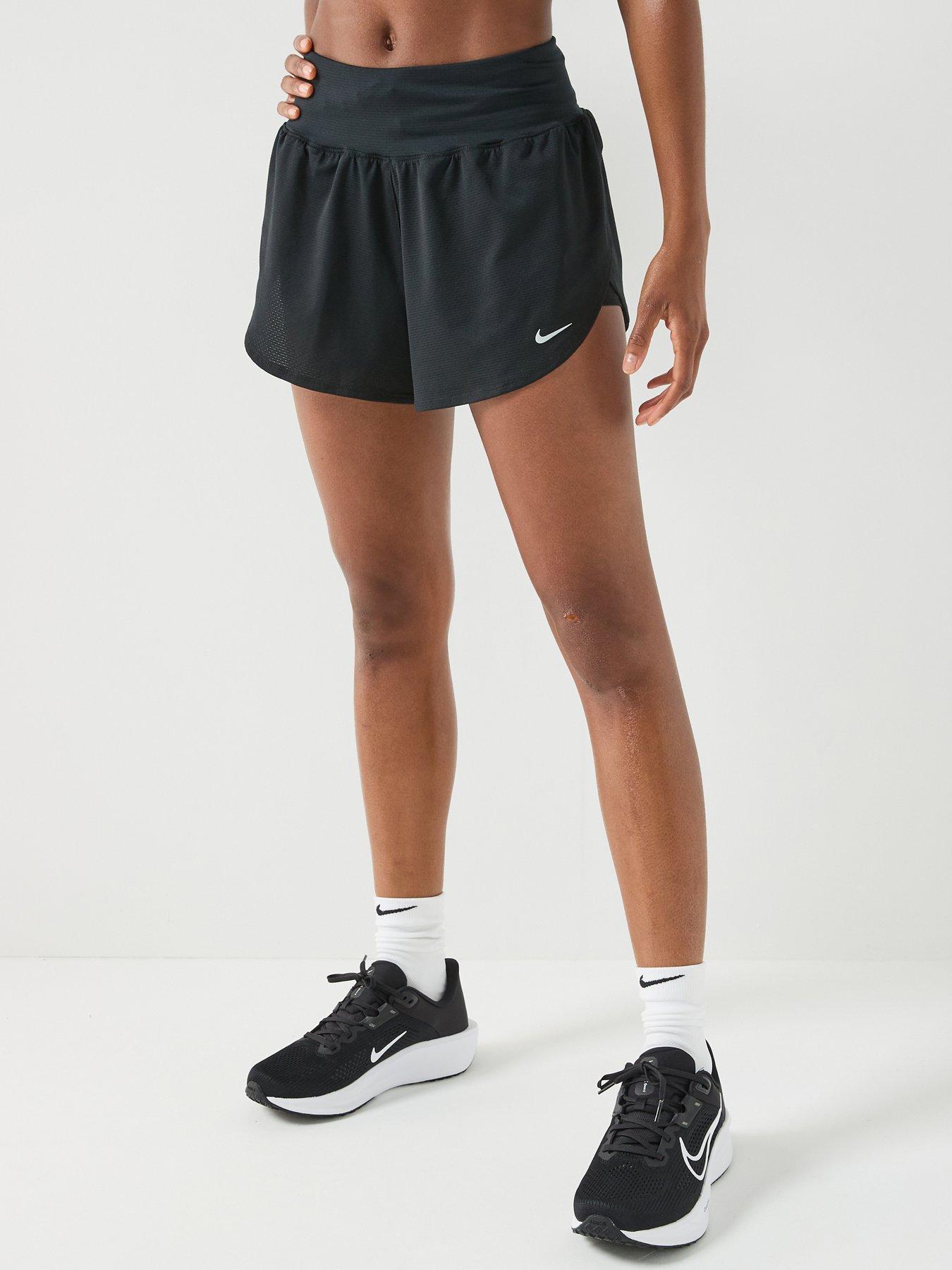 Image 1 of 6 of Nike Womens Running Dri-FIT Mesh 2 In 1 Shorts - Black
