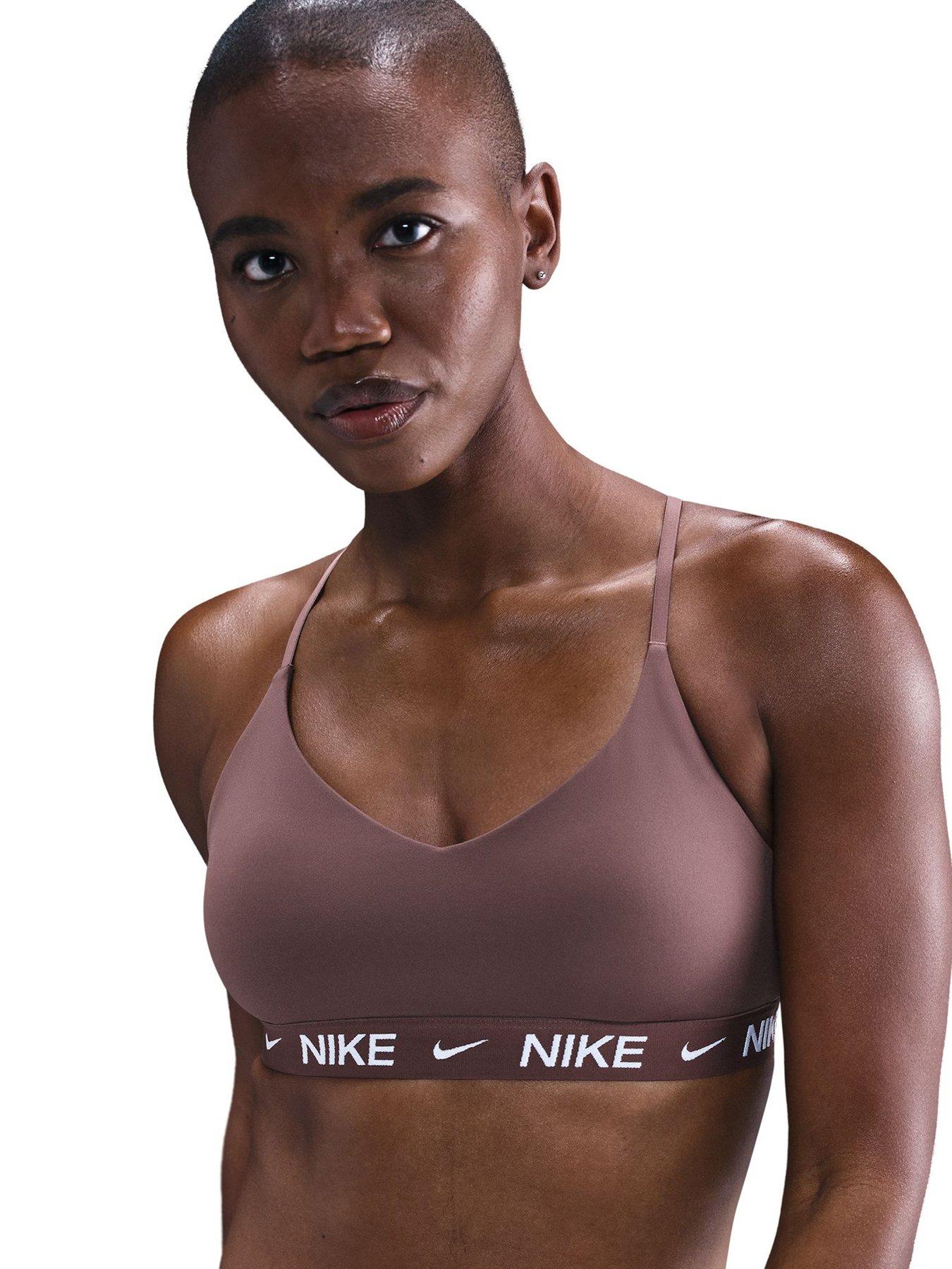 Nike Womens Training Padded Adjustable Sports Bra - Brown