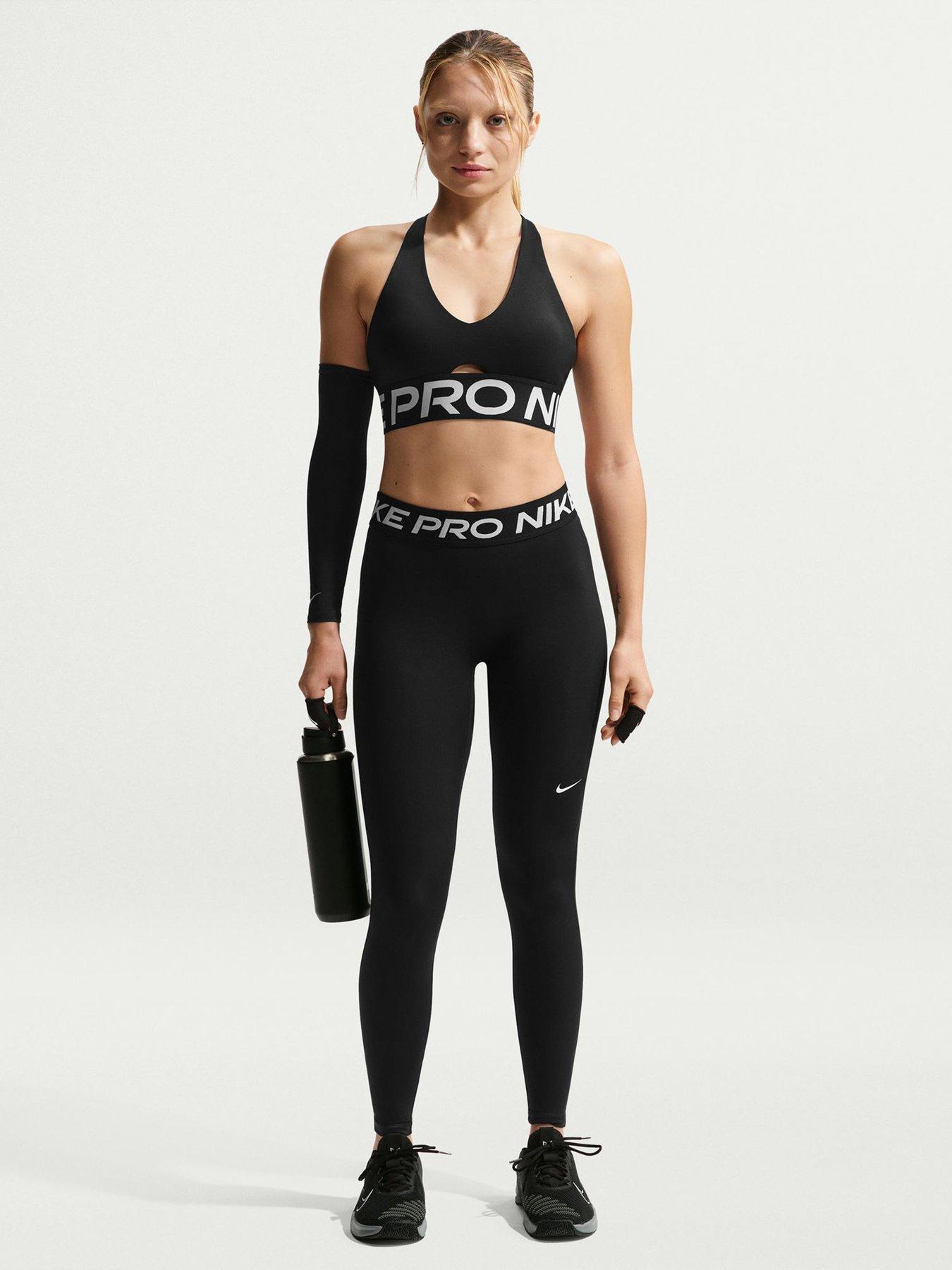Nike Womens Pro 365 Dri-FIT Training Mid Rise Tights - Black/White