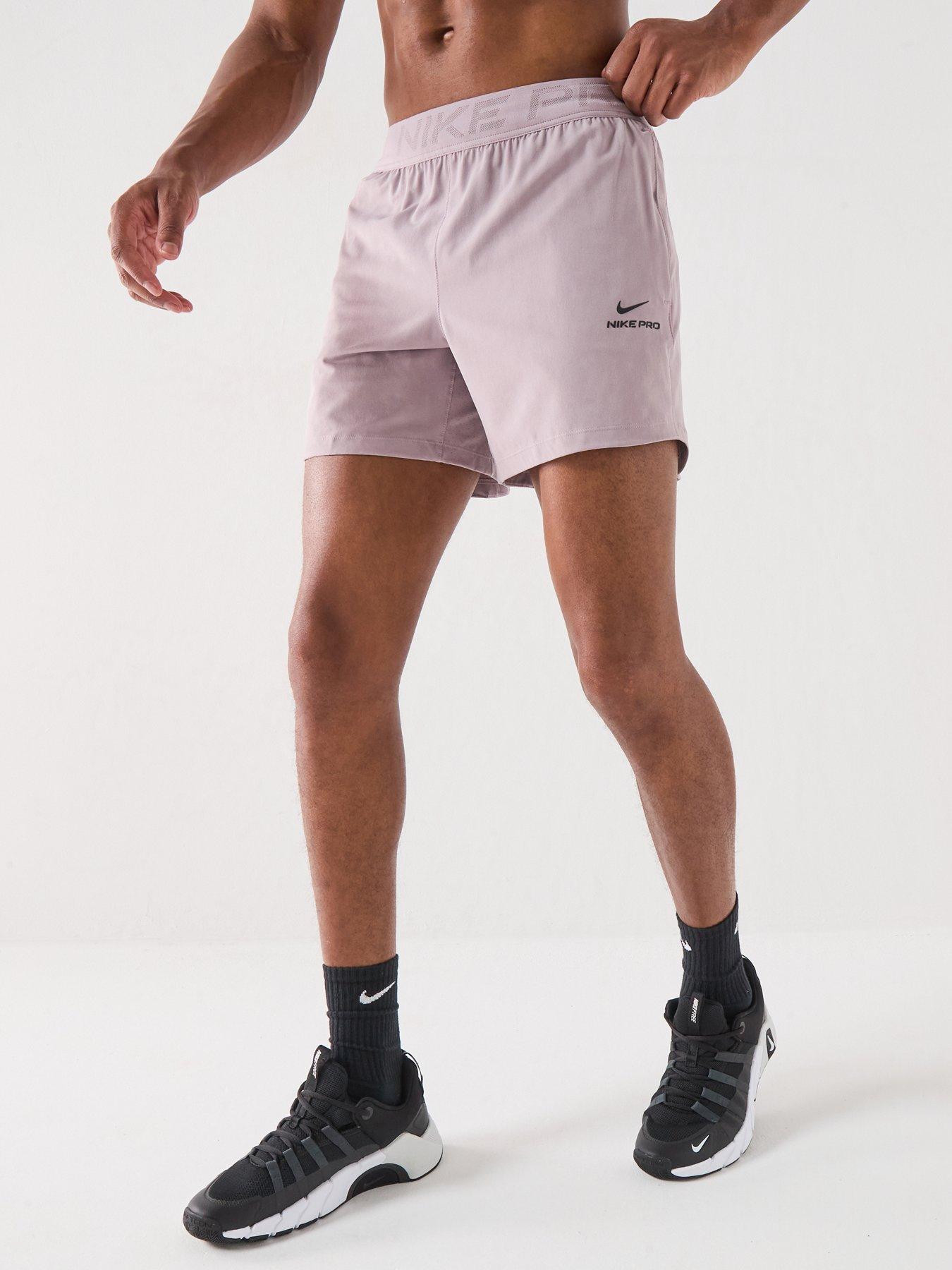 Image 1 of 6 of Nike Mens Training Dri-FIT 6 Inch Shorts - Light Purple