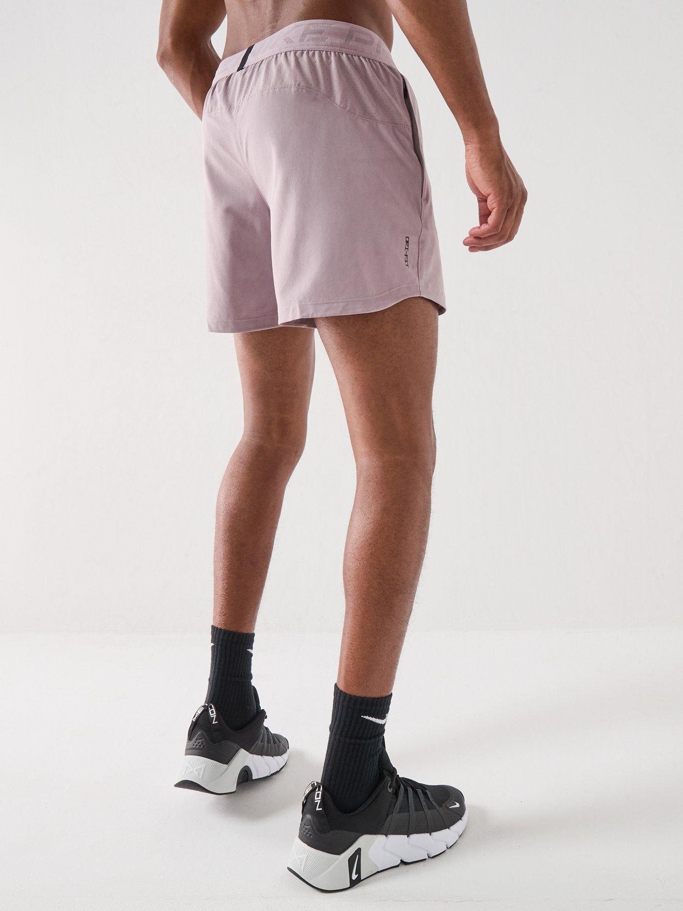 Image 2 of 6 of Nike Mens Training Dri-FIT 6 Inch Shorts - Light Purple
