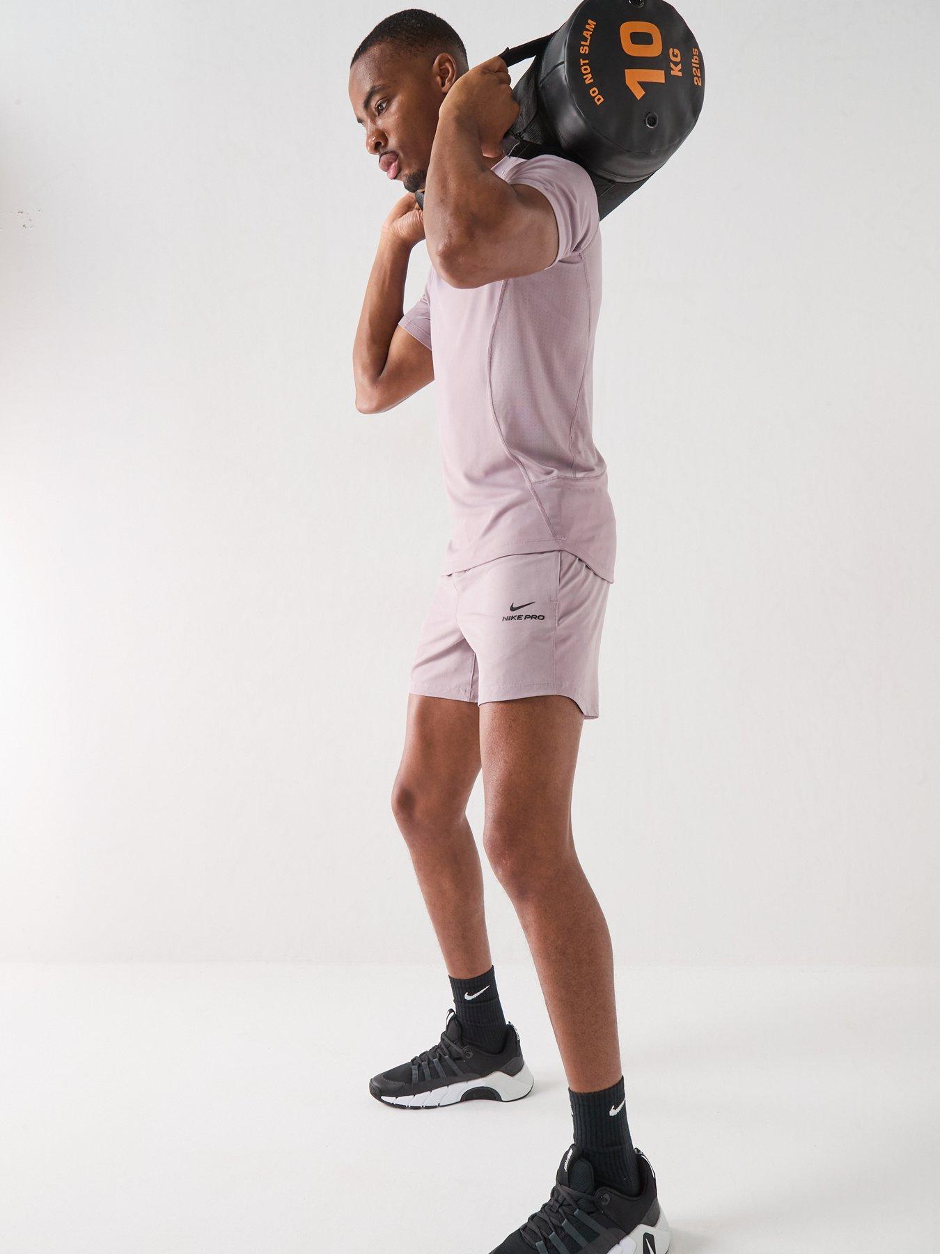 Image 3 of 6 of Nike Mens Training Dri-FIT 6 Inch Shorts - Light Purple