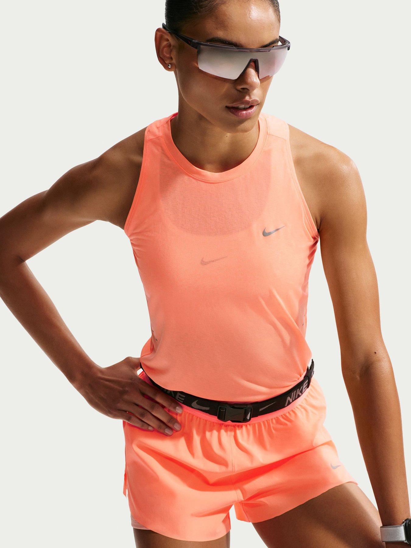 Nike Womens Running Breathe Tank Top - Orange